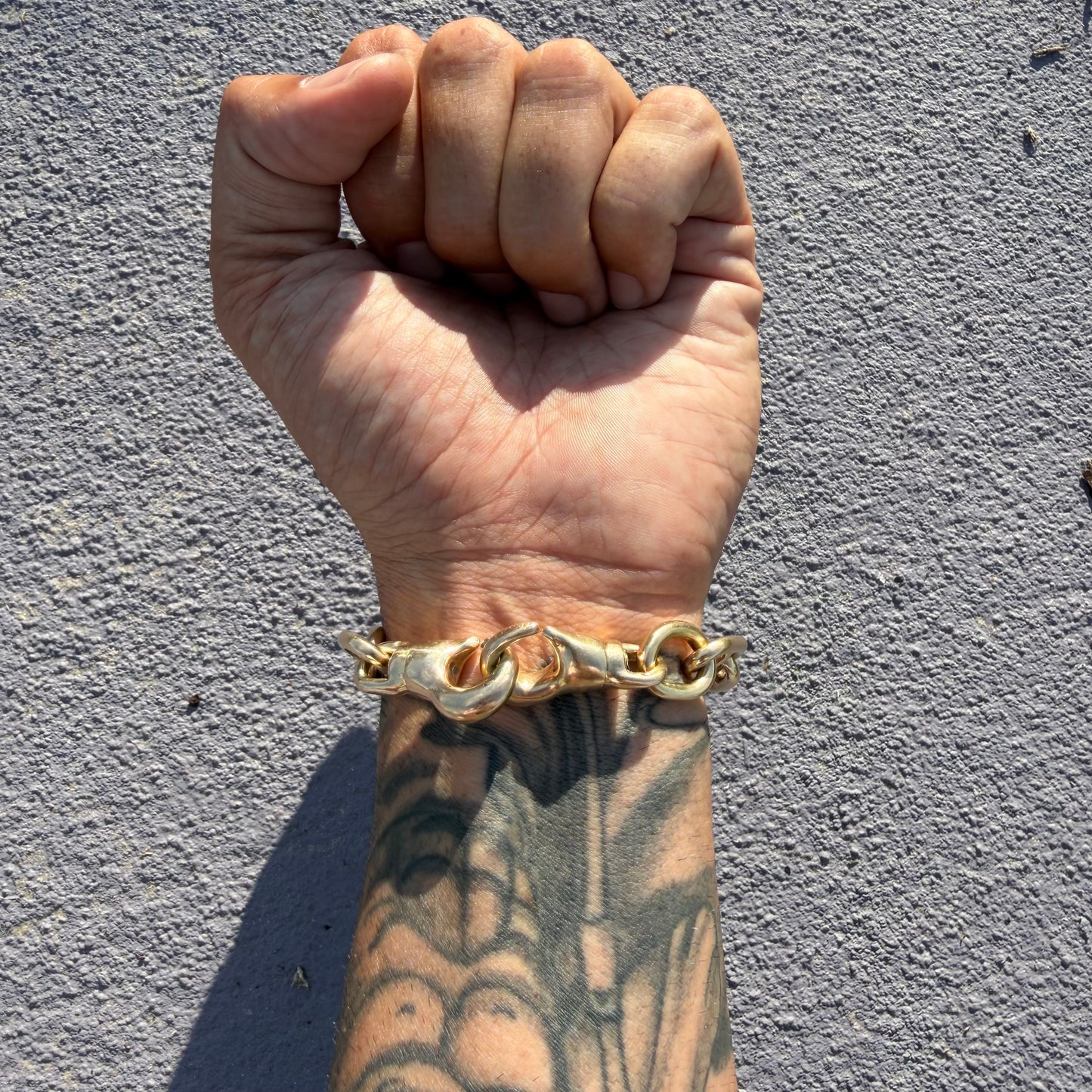 1970’s Super Heavyweight Solid 14k Yellow Gold Chunky Chaine D’ Ancre Mariner Link Bracelet (9.5”)