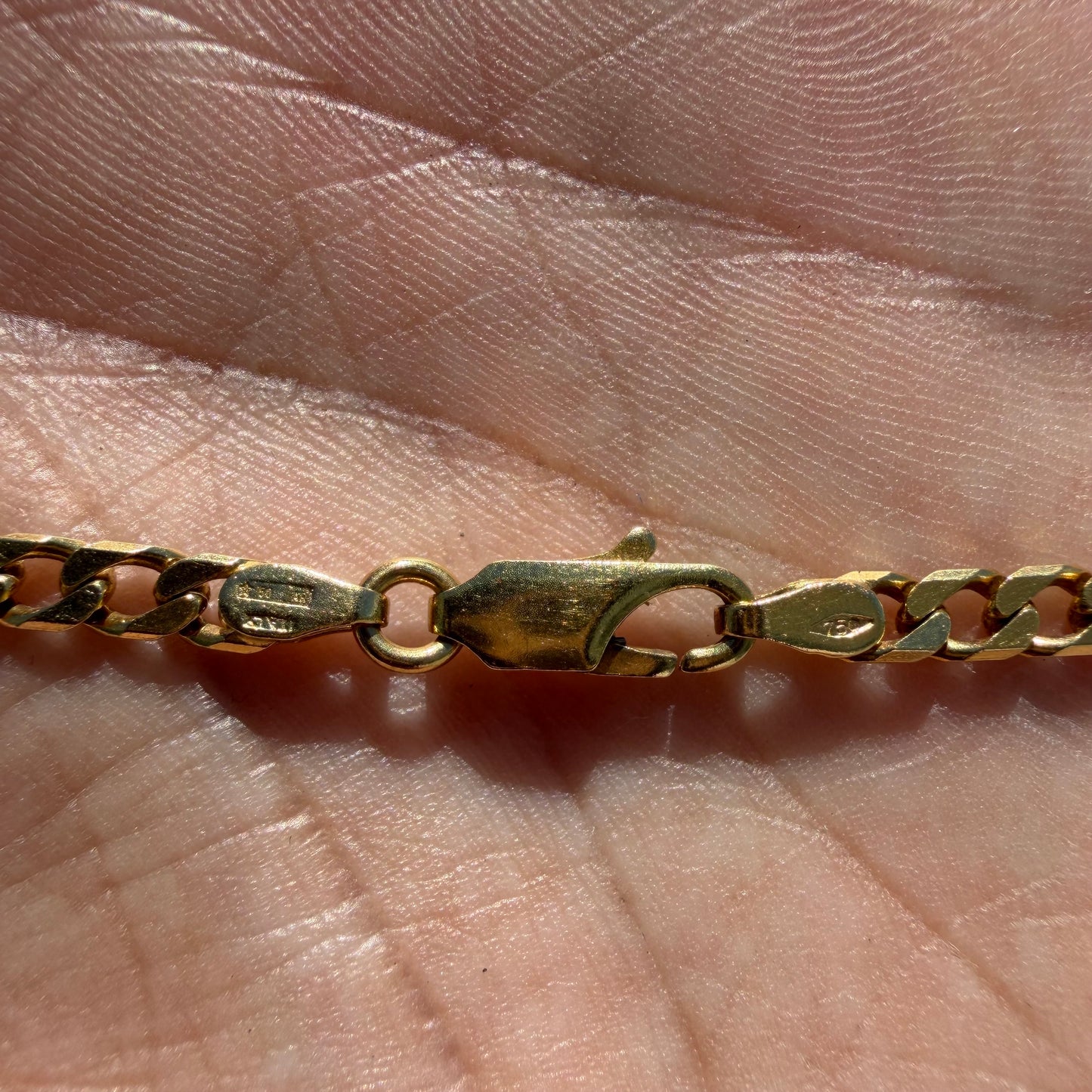 Vintage Solid 18k Italian Yellow Gold Classic Cuban Link Necklace (28”)