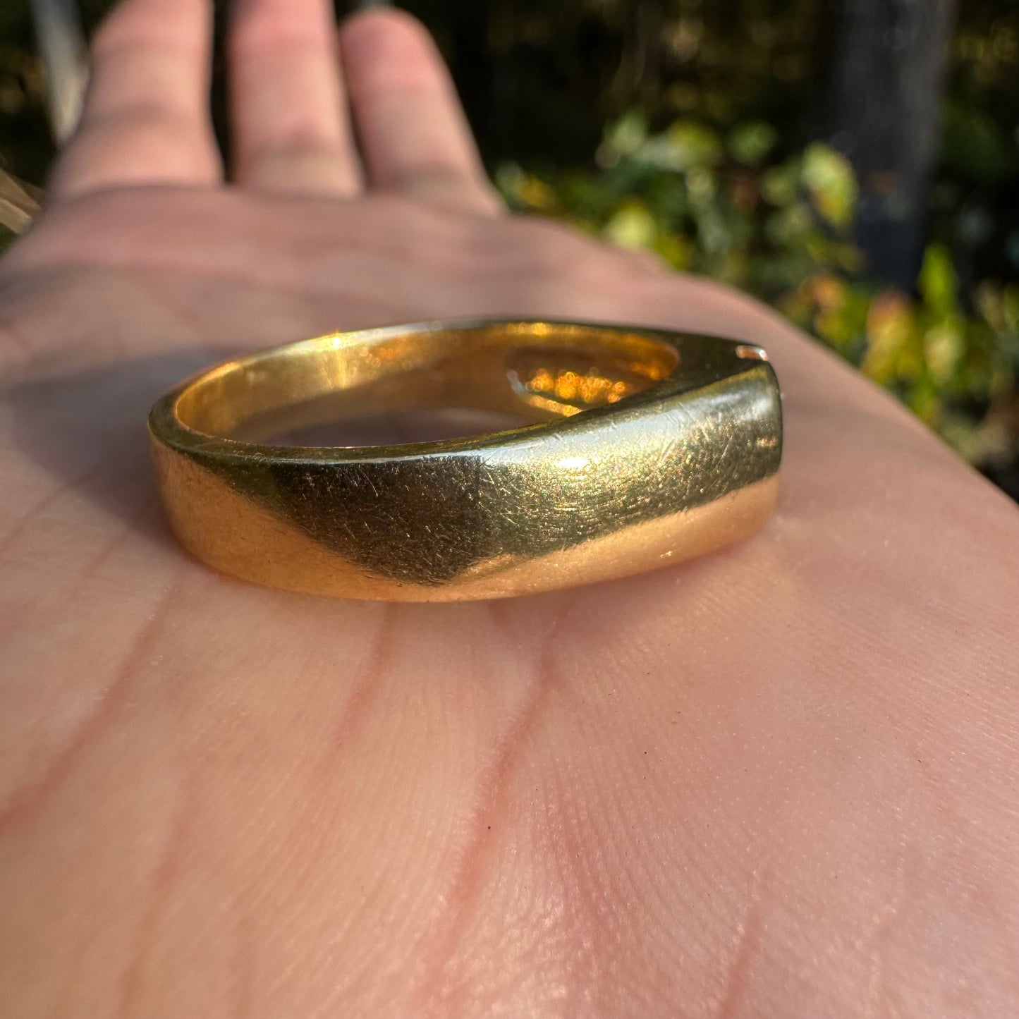 Vintage Solid 14k Yellow Gold .75ct Natural VS1 Diamond Gypsy Ring (13)