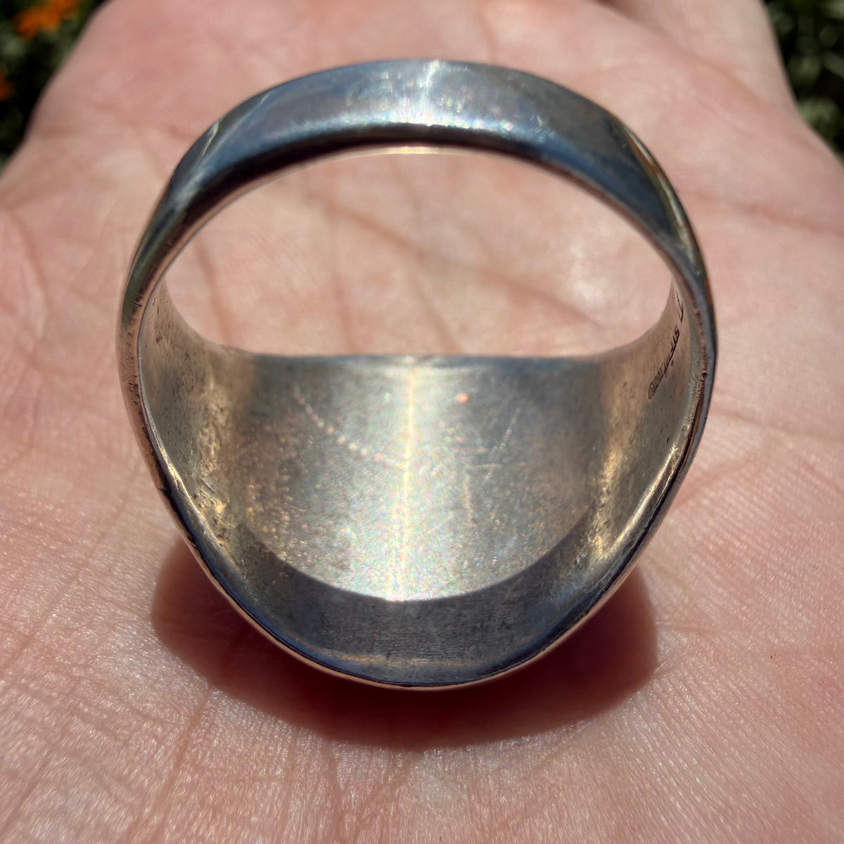 Mid-Century Sterling Silver Skull Signet Ring (13)
