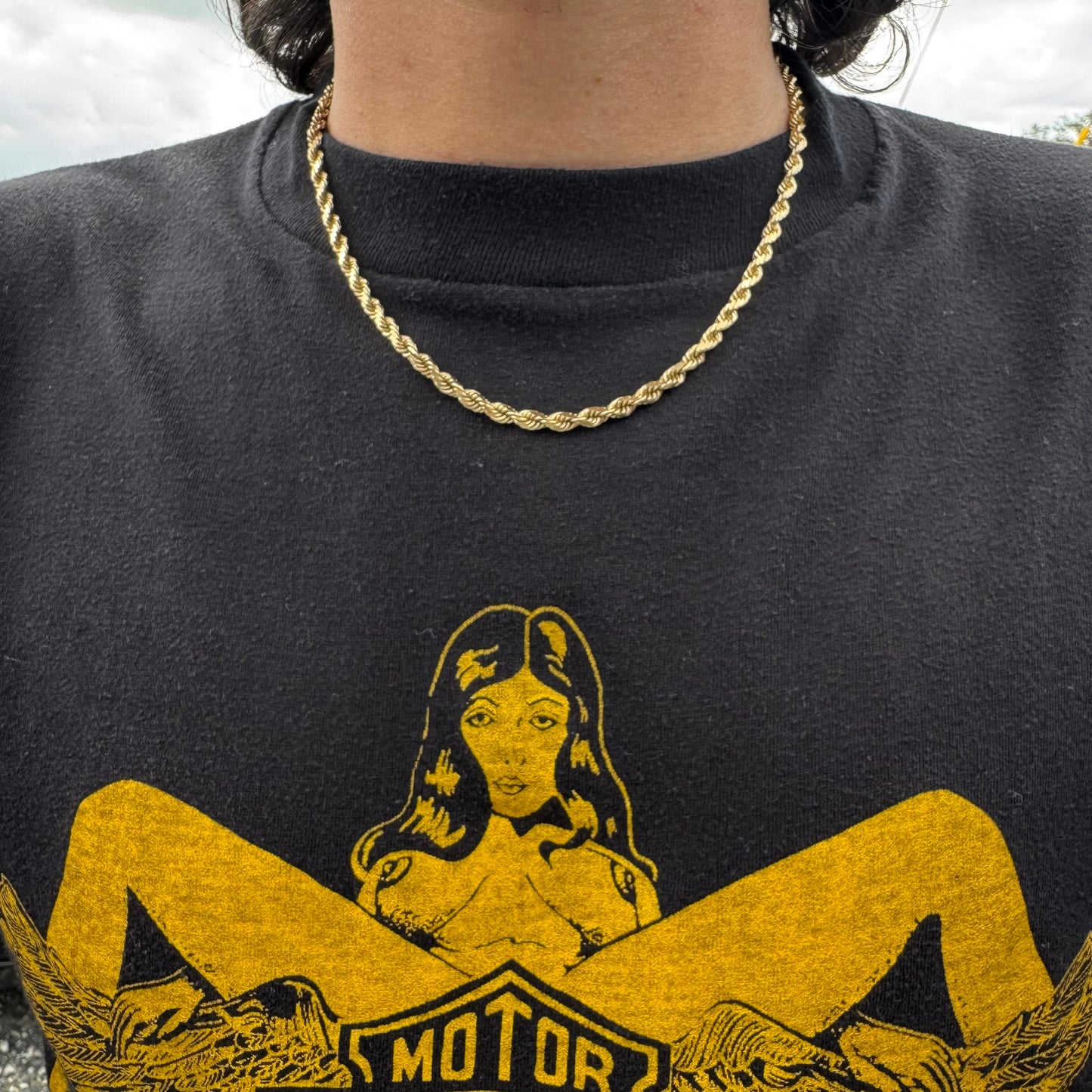 1980’s Solid 14k Heavyweight Diamondcut Yellow Gold Chunky Rope Chain Necklace (18”)