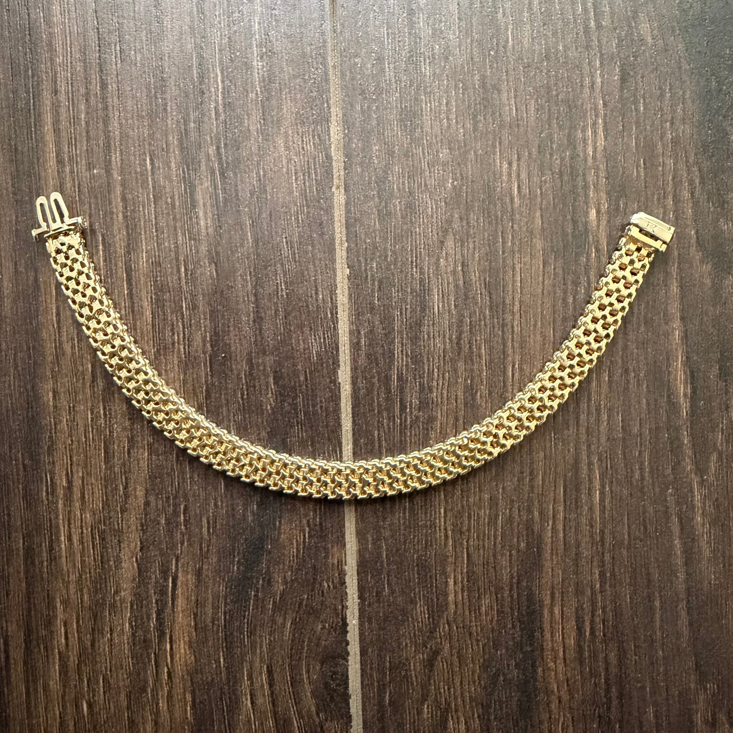 Vintage Solid 14k Yellow Gold 8.85ctw Natural Diamond 3 Row Tennis Bracelet (7.5”)