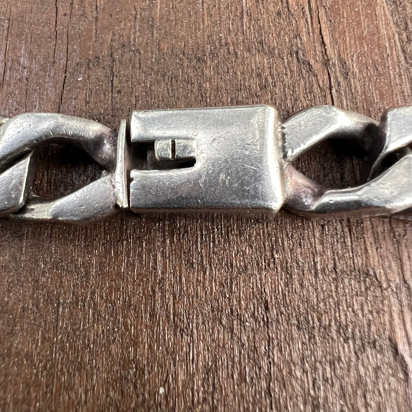 1970’s/80’s TAXCO Solid Sterling/.925 Heavyweight Handmade Blocked Cuban Link Necklace (21”)