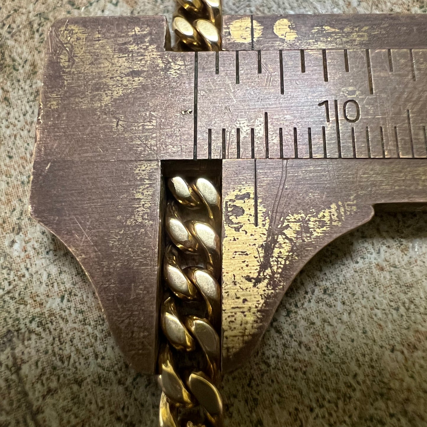 1950’s Solid 14k Yellow Gold Old School Cuban Link Necklace (20.5”)