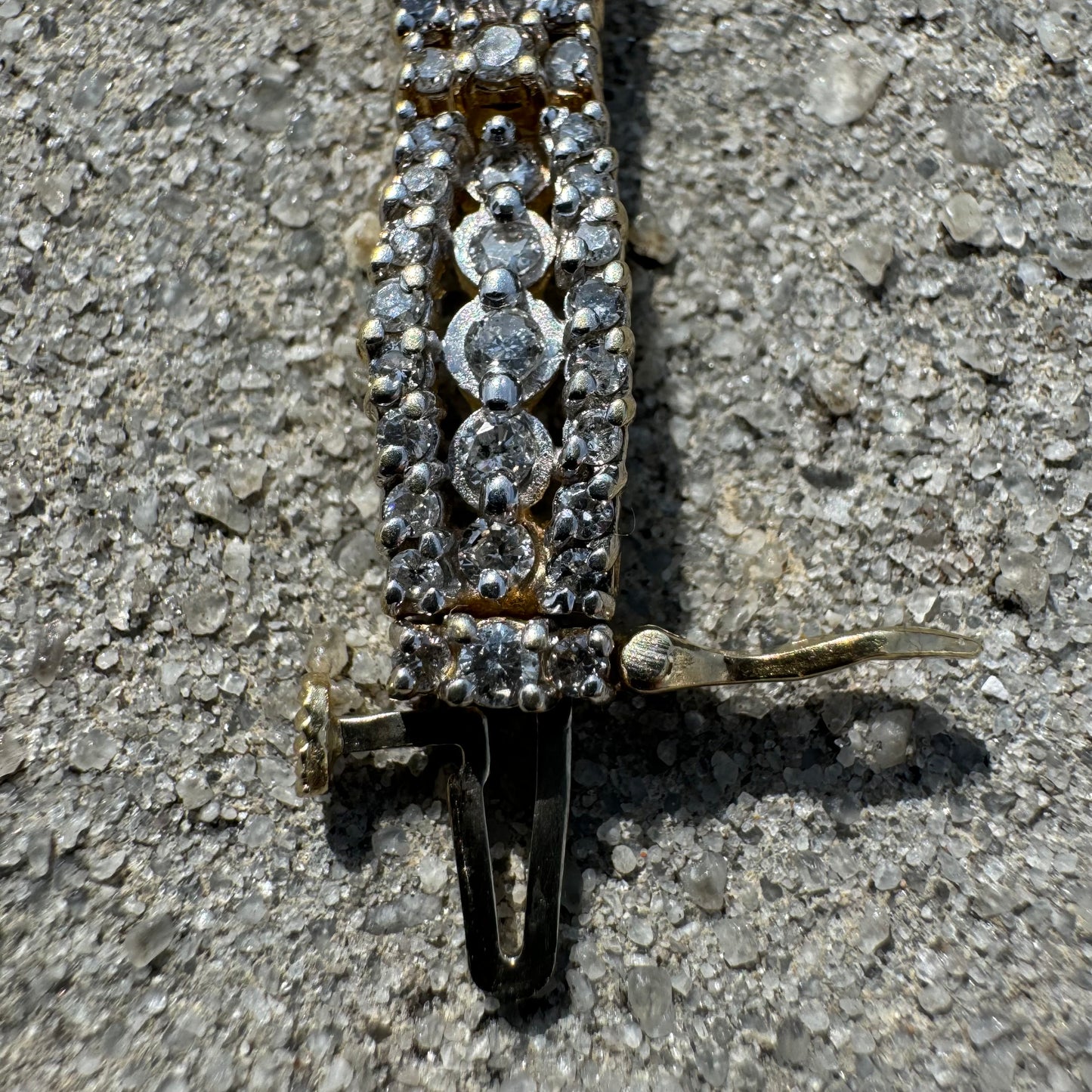 Vintage Heavyweight 14k Gold 3.6ctw Natural Diamond Bracelet (8”)