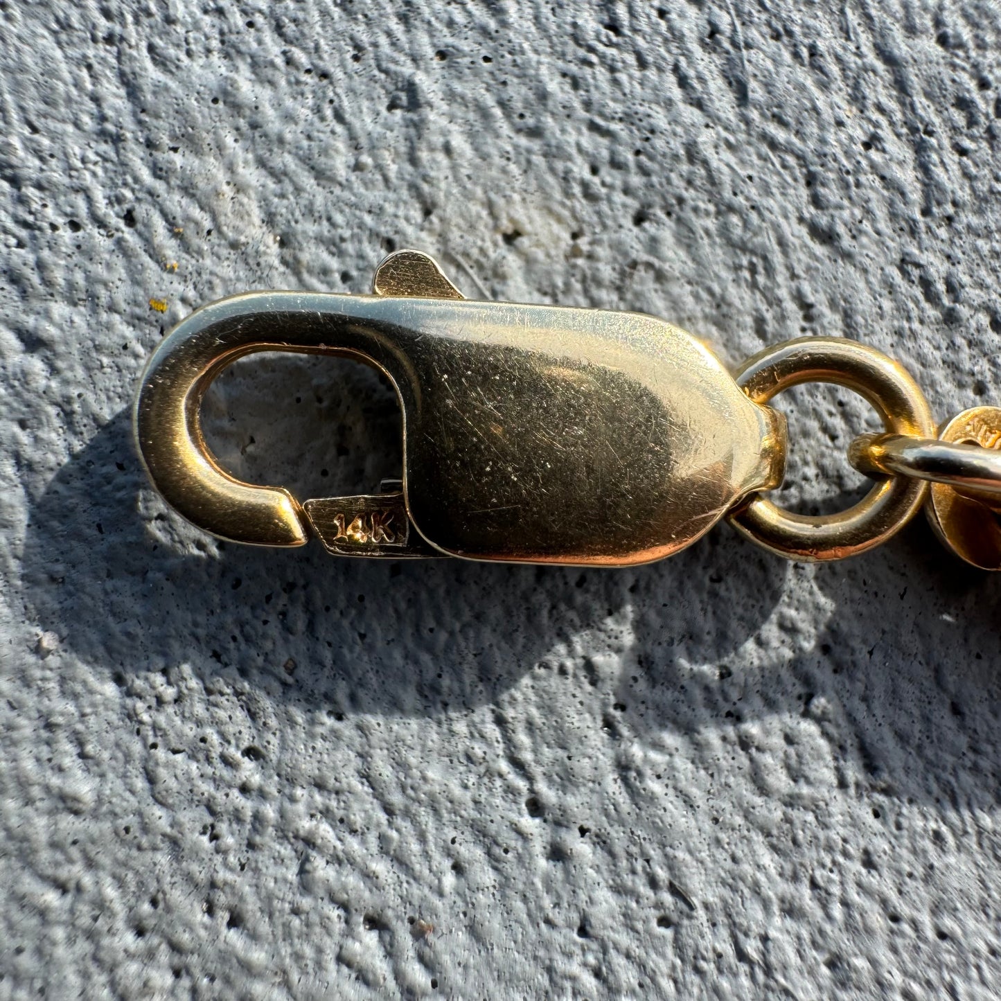 Vintage 14k Yellow Gold Italian Puffed Gucci Link Necklace (17”)