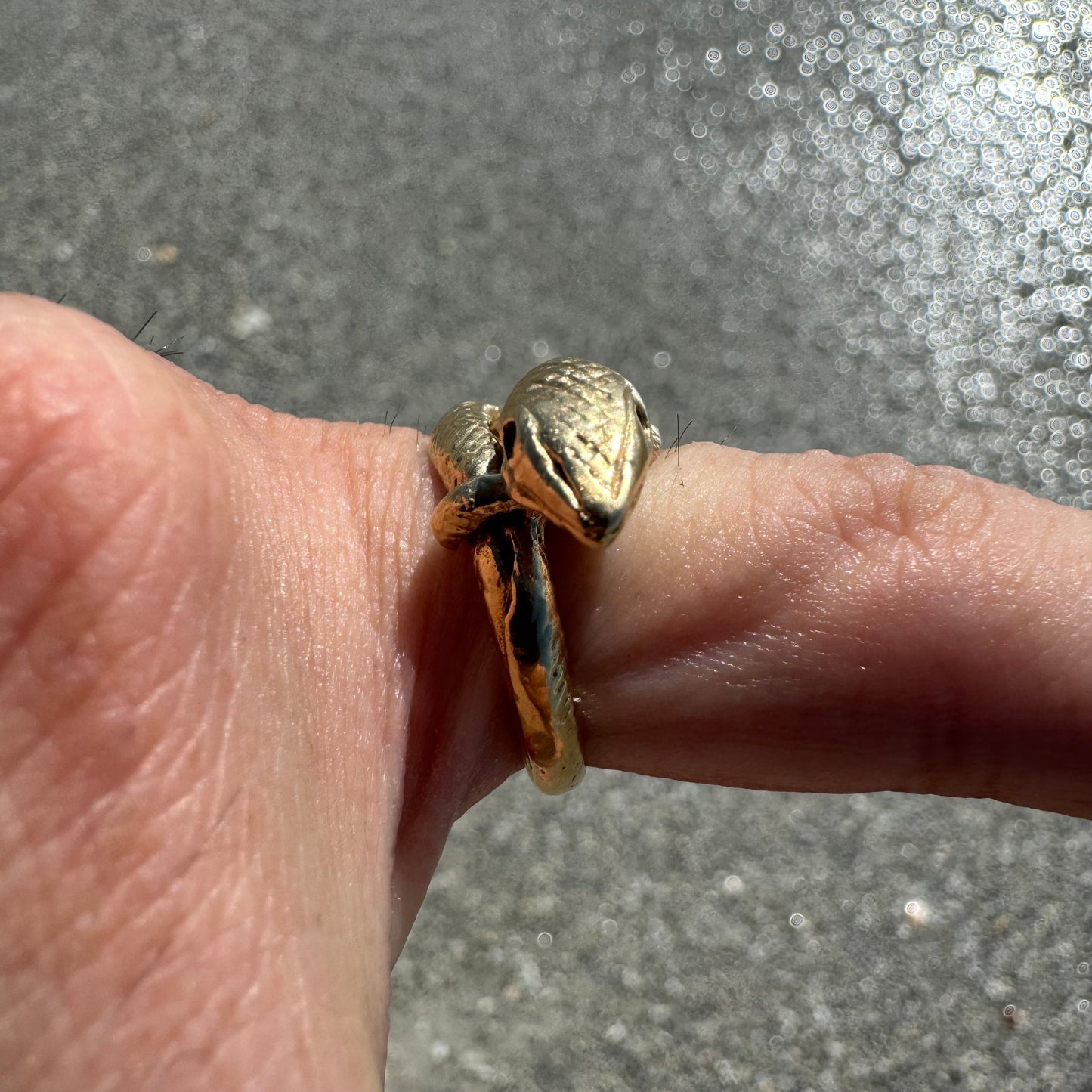 Victorian 14k Yellow Gold Snake Ring (5.5)