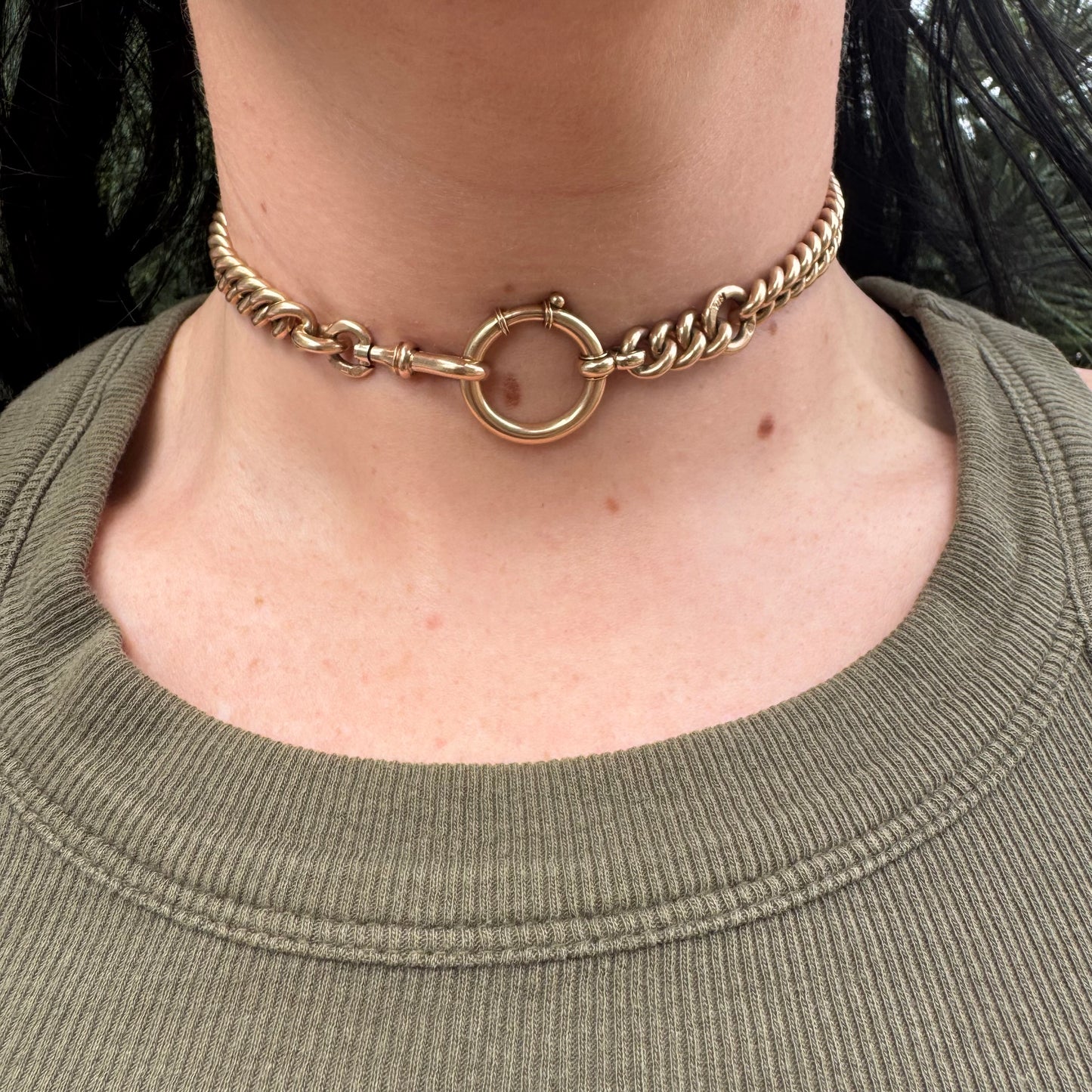 Antique Russian Hallmarked Solid 14k Gold Heavyweight Watch Chain (13.25”)