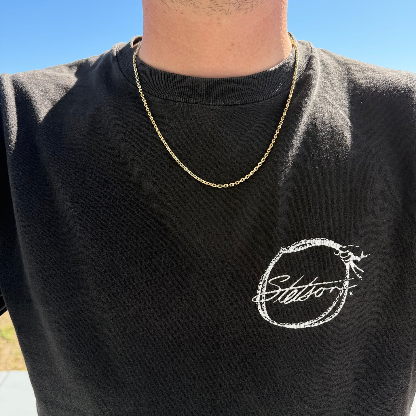 Brand New Solid 14k Yellow Gold “Biker Chain” Anchor Link Necklace (20”)