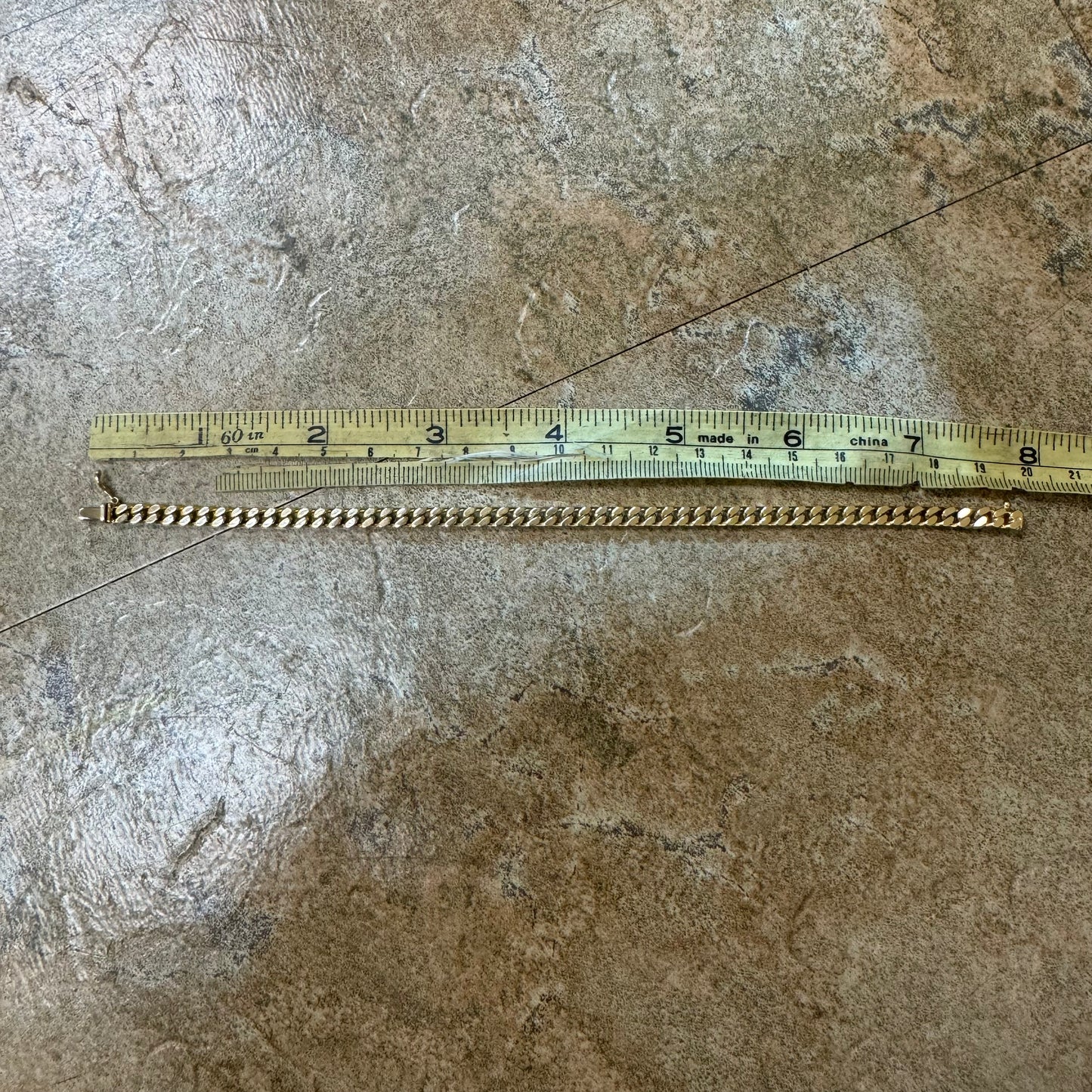 Solid 14k Yellow Gold Cuban Link Bracelet (7.5”)