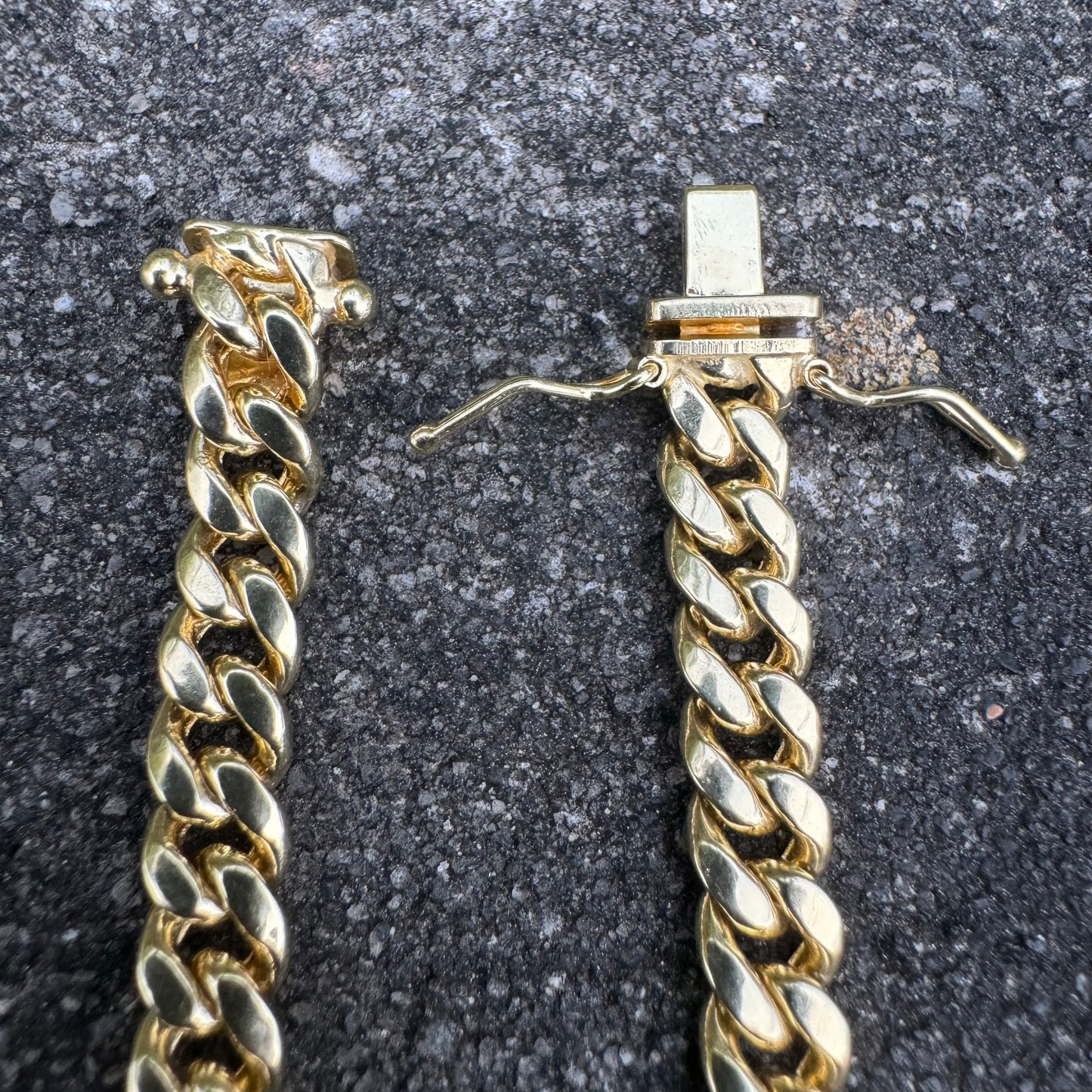 Brand New 14k Yellow Gold Miami Cuban Link Bracelet (8”)
