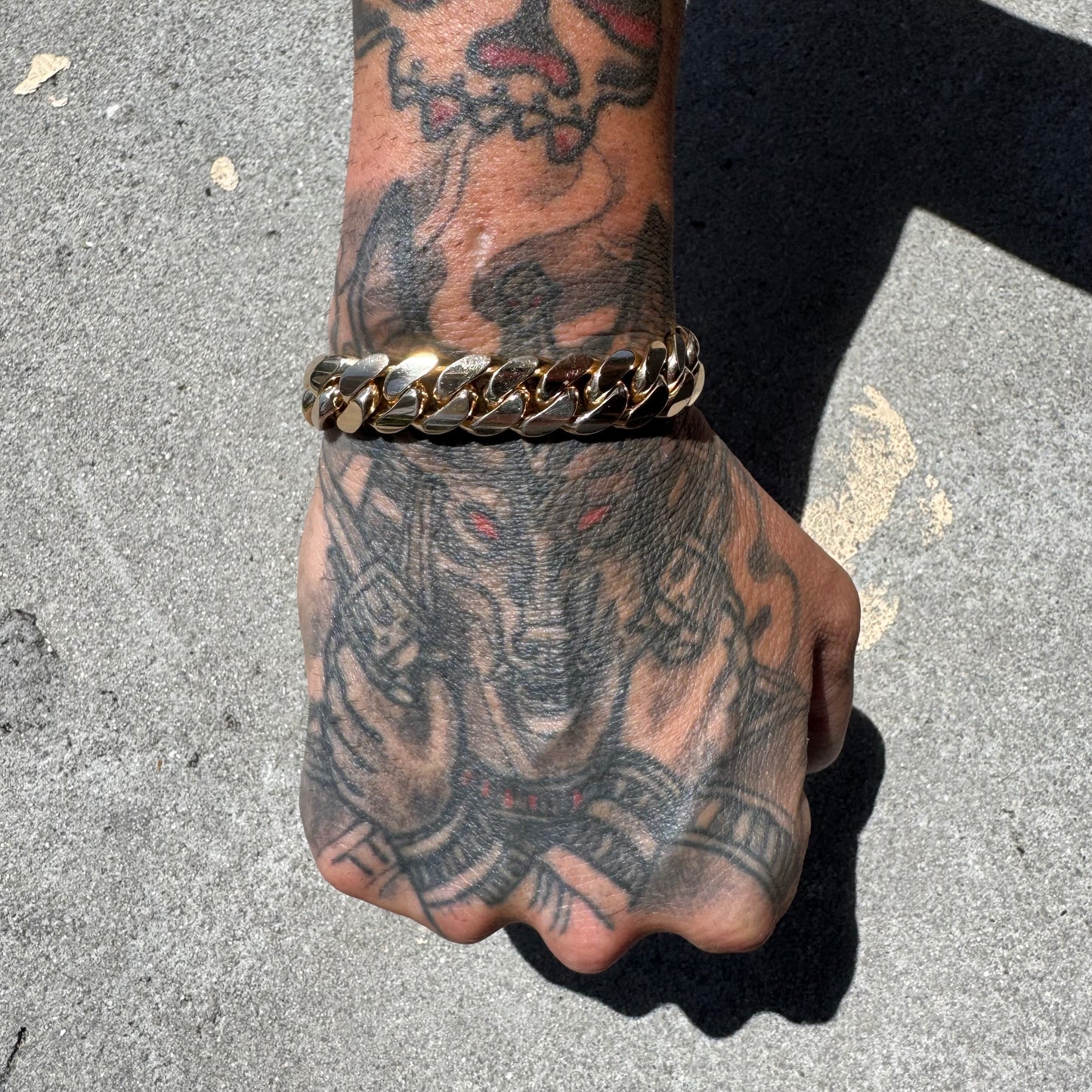 Custom Solid 14k Yellow Gold Heavyweight Miami Cuban Link Bracelet (7”)
