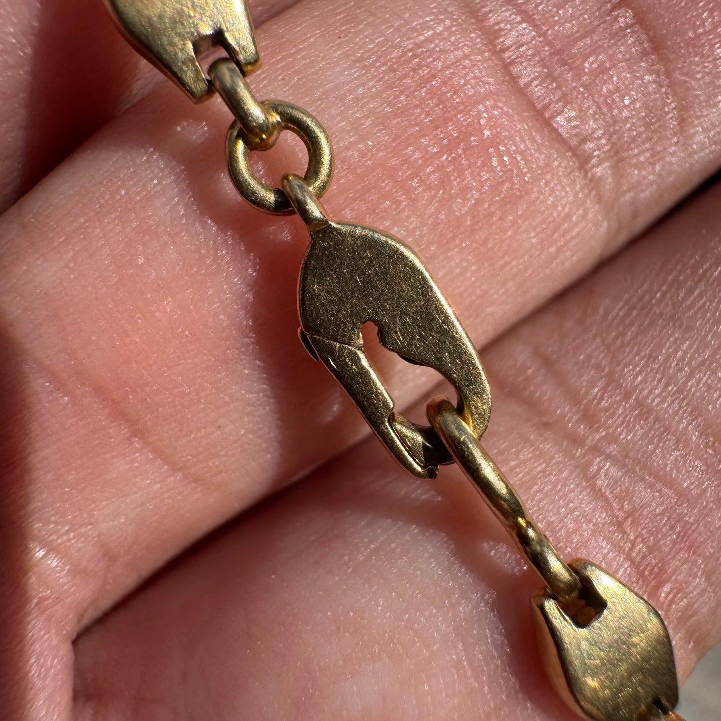 1970’s Cartier Solid 18k Yellow Gold Mariner Anchor “Tortue” Link Bracelet (7.5”)