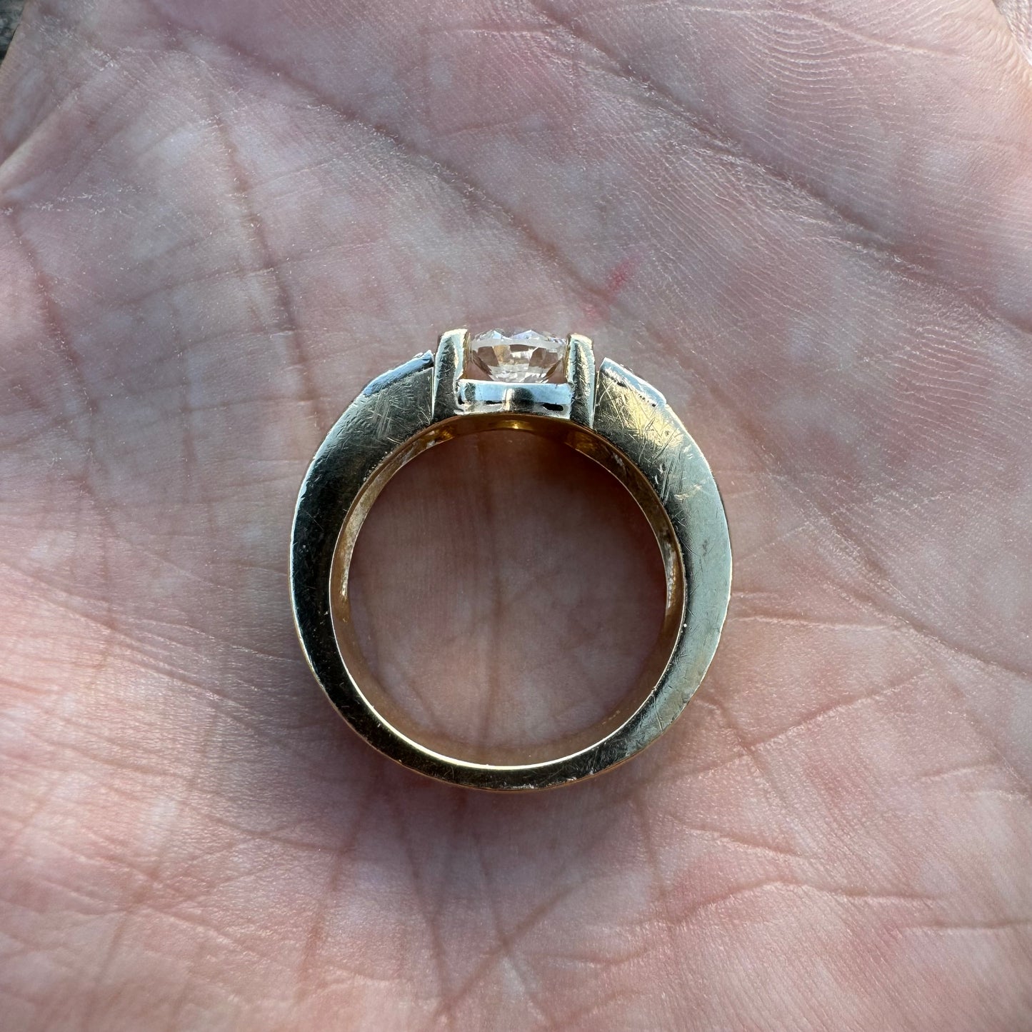Vintage 1.25ctw Natural Diamond Solid 14k Yellow Gold Heavyweight Custom Ring (8)