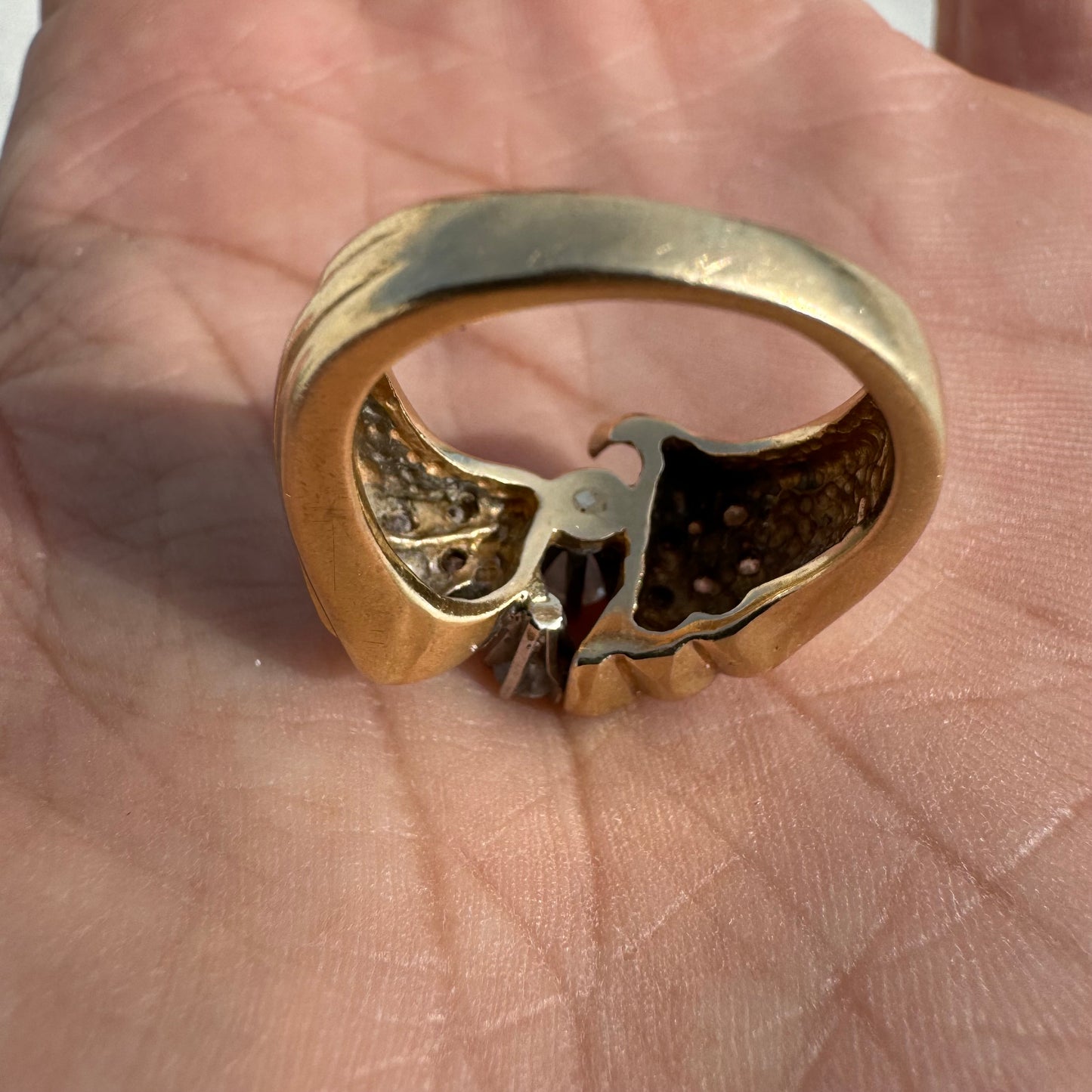 1967 14k Yellow Gold 1.25CTW Natural Diamond Flooded Hand Wrought Ring By Stuller (6.5)