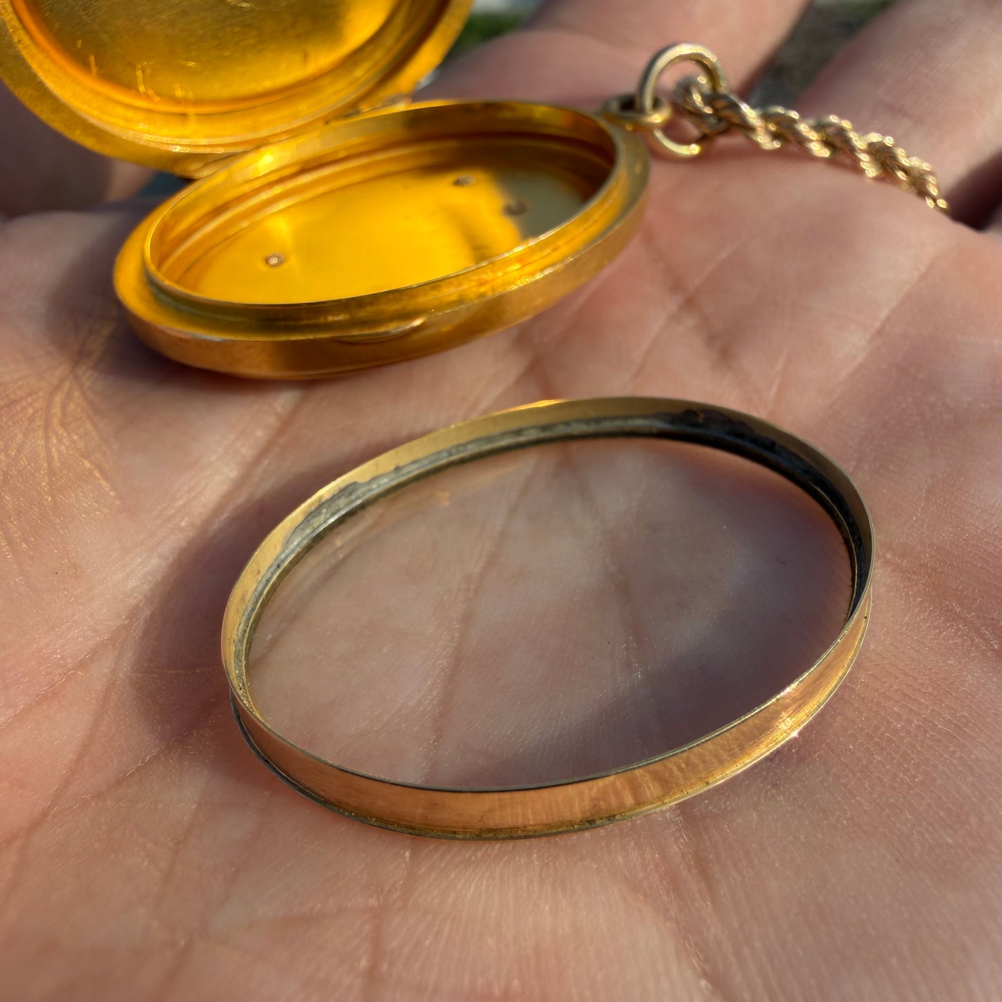 Victorian Solid 18k Yellow Gold/Platinum Large Medieval Burgonet Helmet Locket Pendant
