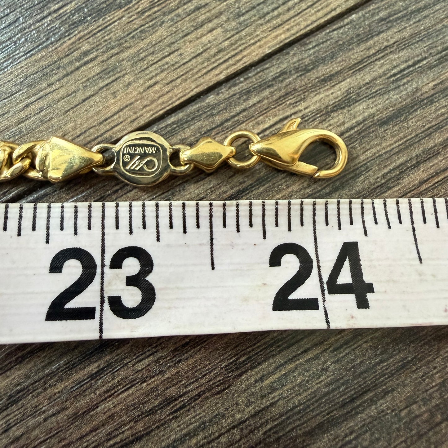 Vintage Italian Designer 18k Yellow Gold Tony Soprano Style Mariner Link Necklace (24”)