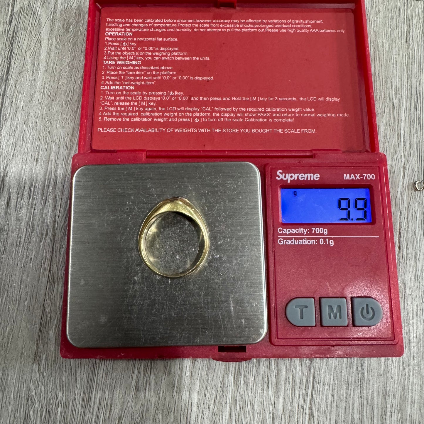 Antique Solid 18k Yellow Gold .91ct Old Euro Cut Diamond “Rub Over” Gypsy Ring (9.5)