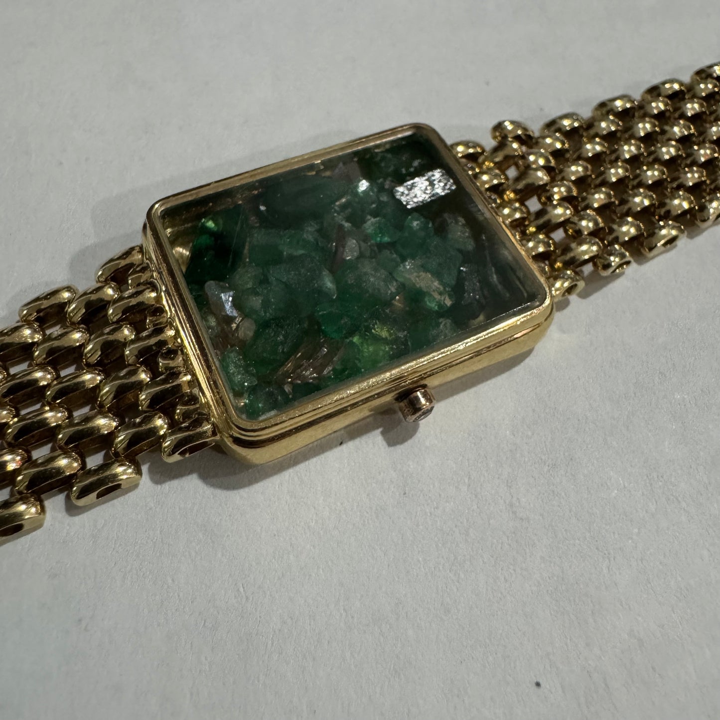 14k emerald shaker Watch