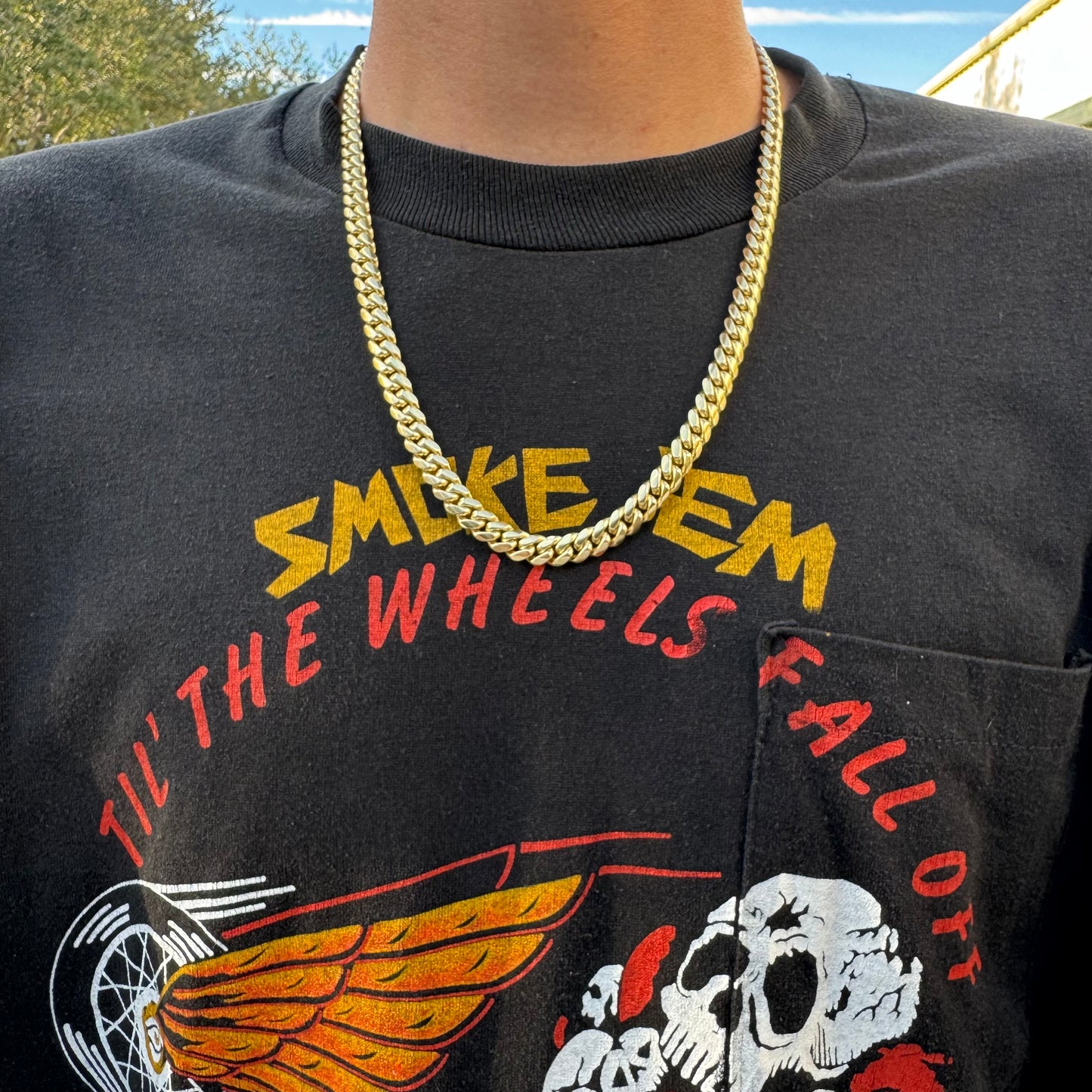 Brand New Handmade Solid 14k Yellow Gold Heavyweight Miami Cuban Link Necklace (22”)