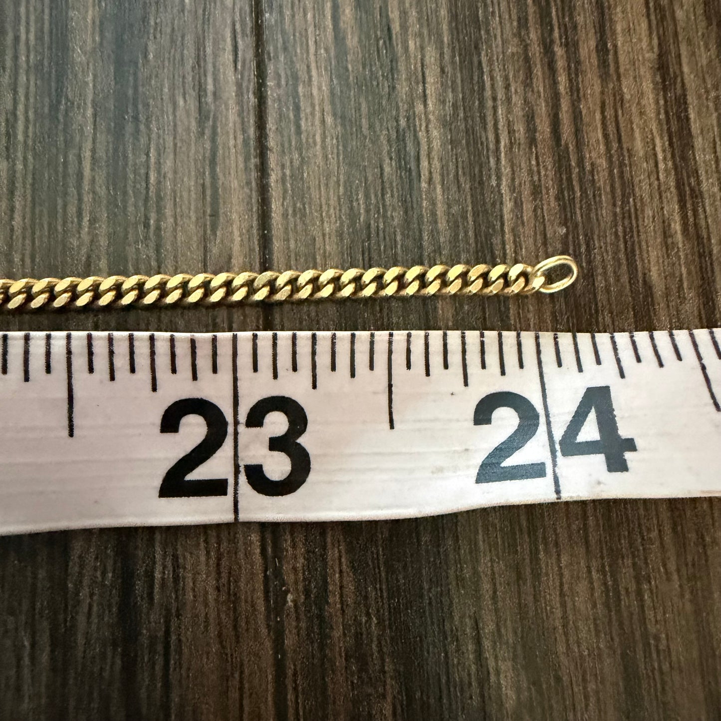 Mid-Century UnoAerre Solid 18k Yellow Gold Classic Cuban Curb Link Necklace (24”)