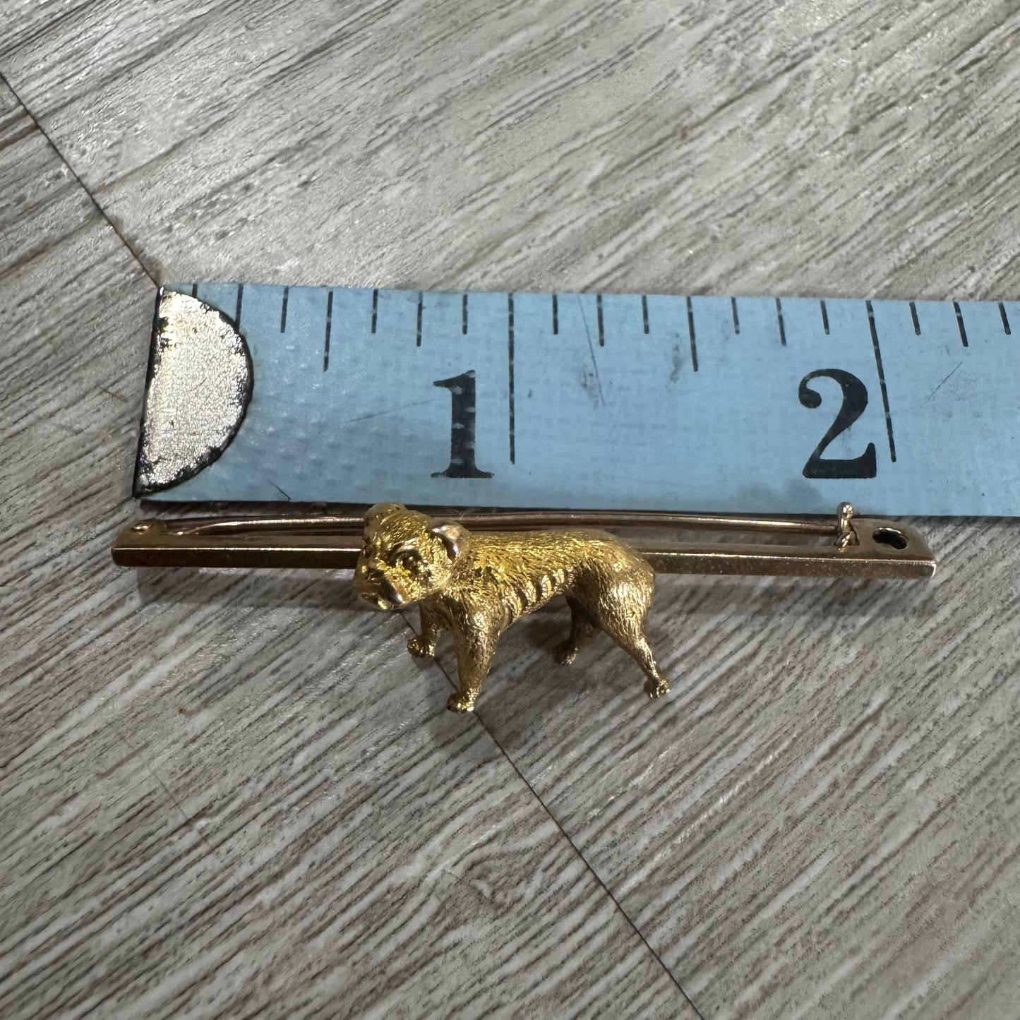 Victorian 15ct Solid Yellow Gold English Bulldog Brooch