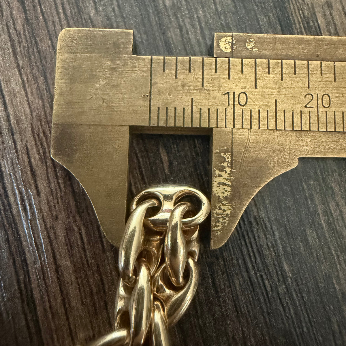 Vintage Solid 14k Yellow Gold Heavyweight Chaine D’ Ancre Puffed Mariner Link Bracelet (7.75”)