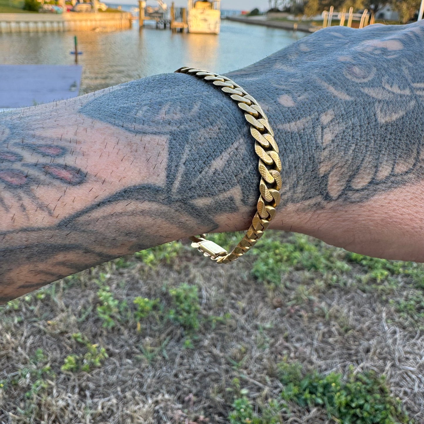 1960’s/70’s Solid 18k Yellow Gold Sleek Cuban Link Bracelet (7.25”)