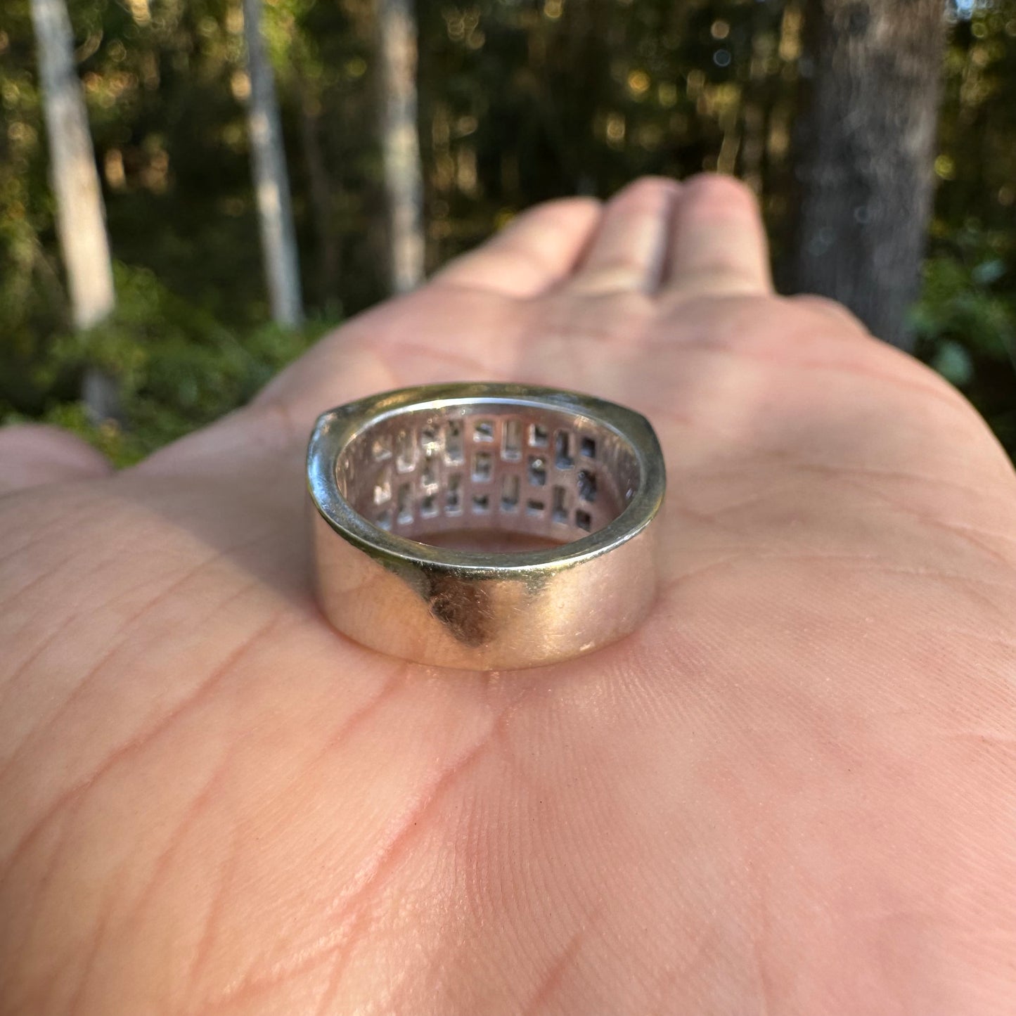 Vintage Solid 18k White Gold Invisible Set 2.5ctw VS Natural Diamond Ring (7)