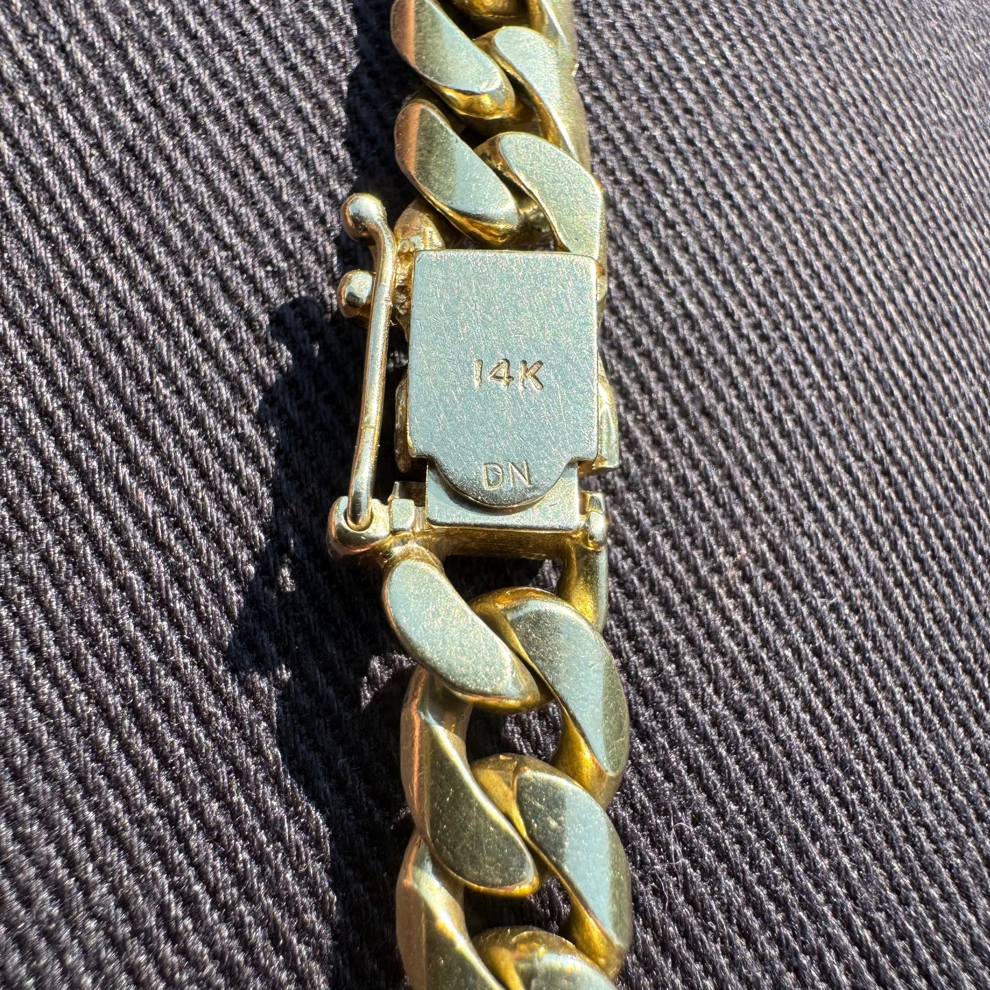 Vintage Solid 14k Yellow Gold Heavyweight Miami Cuban Necklace (20.25”)