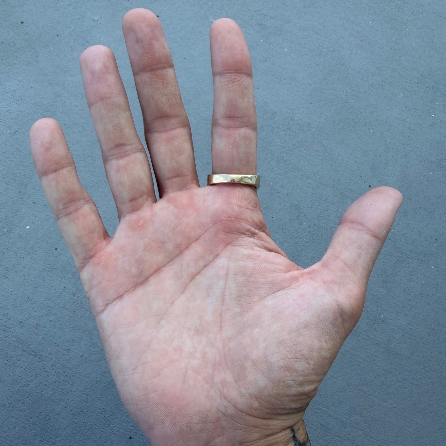Vintage Custom Made Solid 14k Yellow Gold .50ctw VS+ Natural Diamond Trilogy Longhorn Signet Ring (12.5)