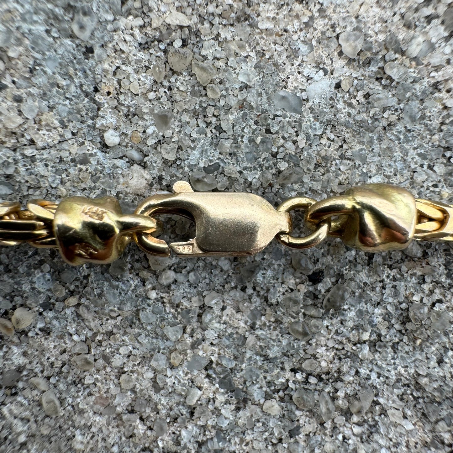 1990’s Solid 14k Yellow Gold Byzantine Link Necklace (18.25”)