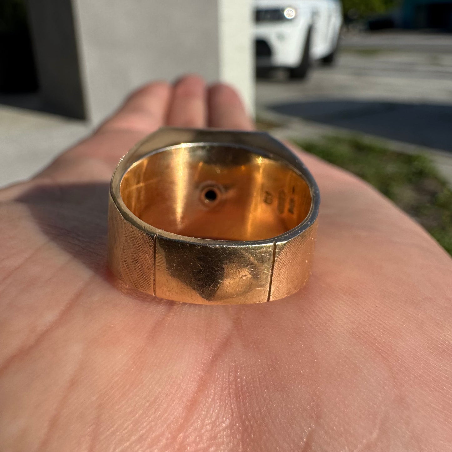 Mid-Century 14k Yellow Gold 21.6k Mexican Dos Pesos Coin Ring (9)