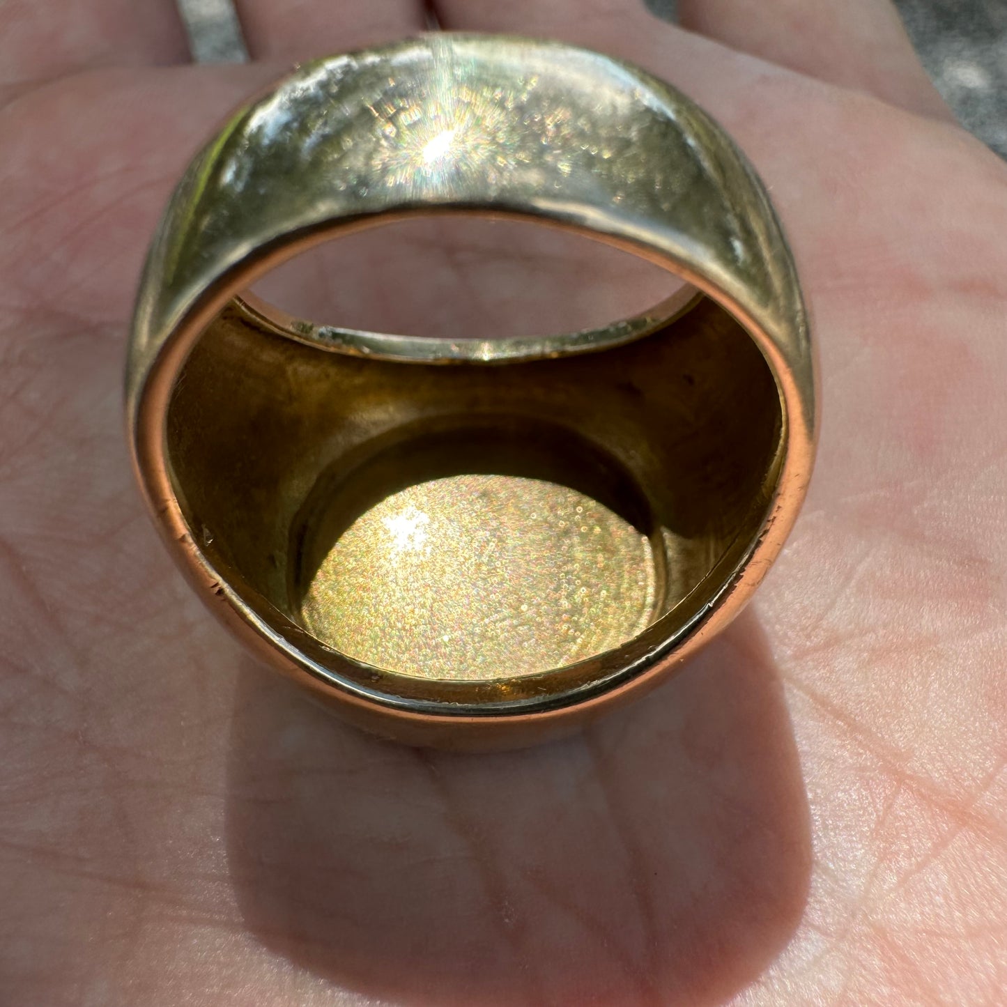 Vintage 14k Gold Harley-Davidson Derby Cover Ring (11.5)