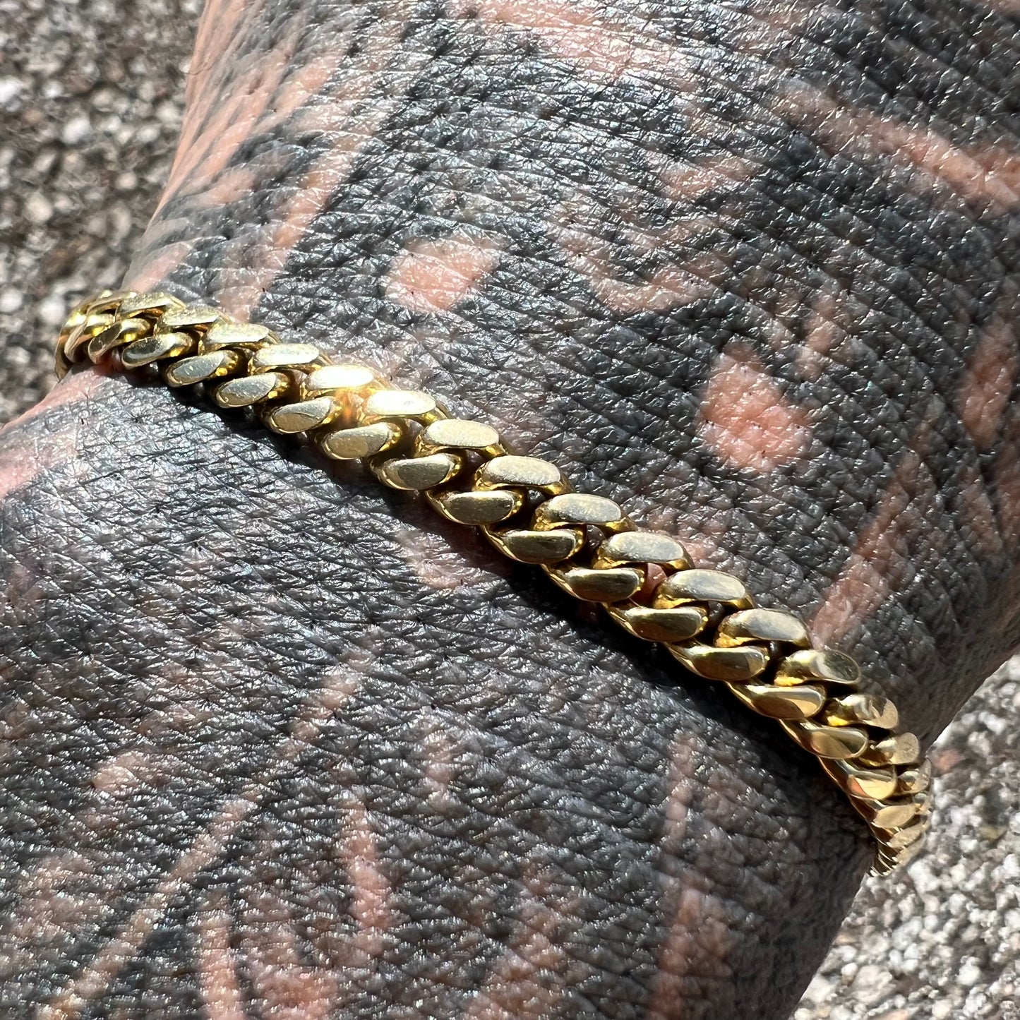 Vintage Solid 14k Yellow Gold Miami Cuban Link Bracelet (8”)