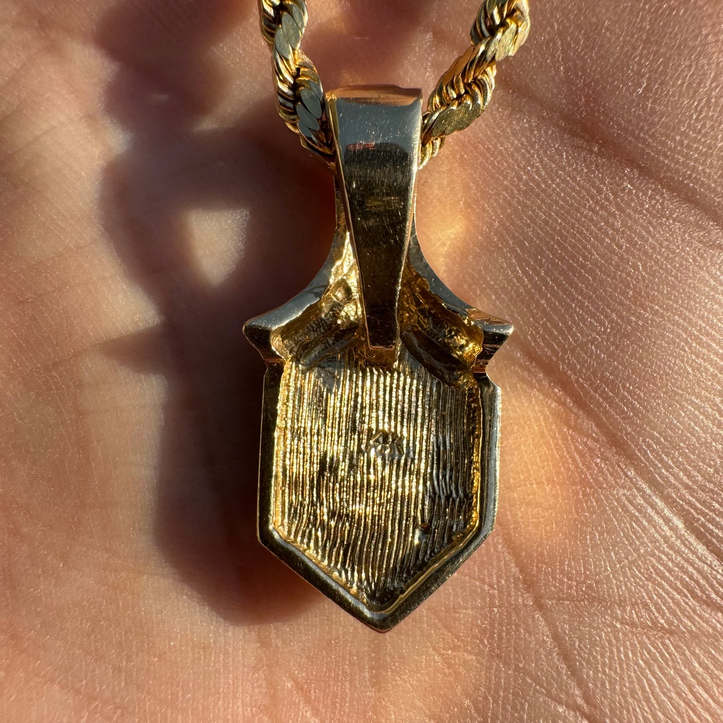 Vintage 14k Yellow Gold Natural Gold Bearing Quartz Pendant