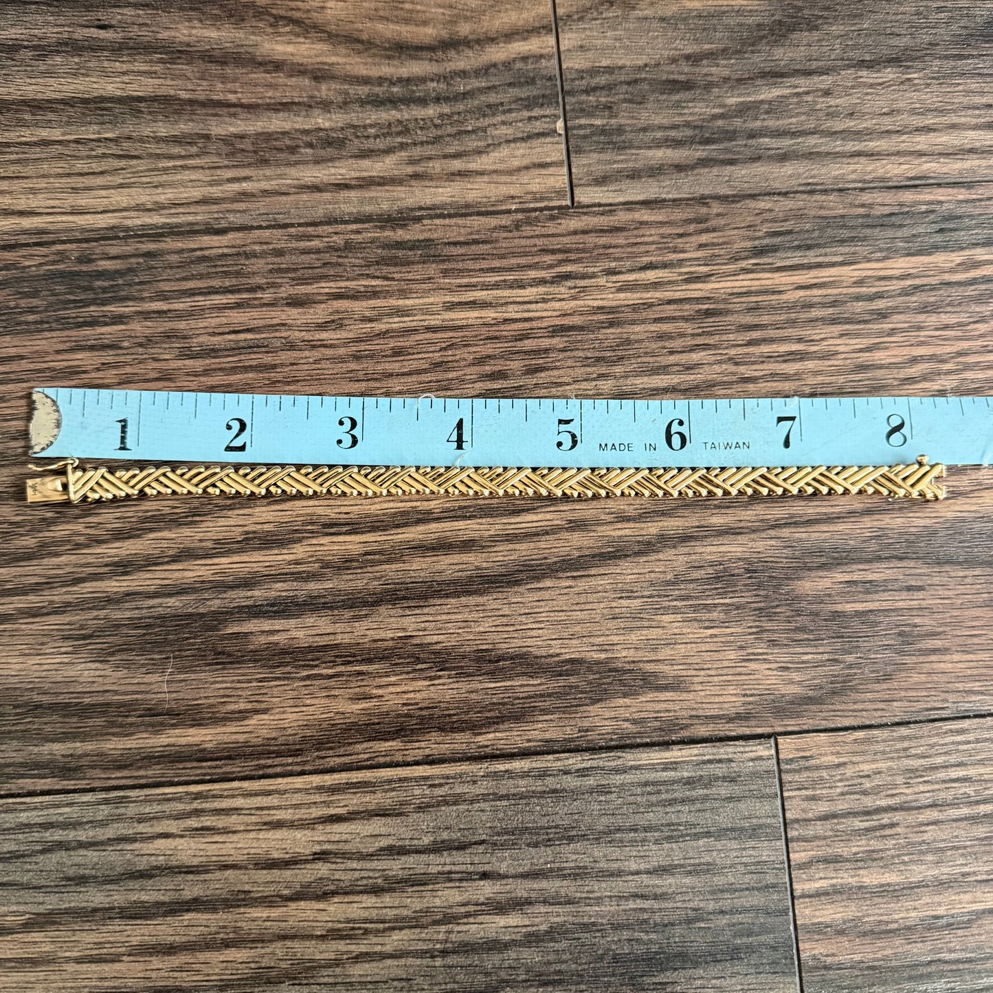 Vintage Tiffany & Co. Solid 14k Yellow Gold Basket Weave Link Bracelet (7.75”)