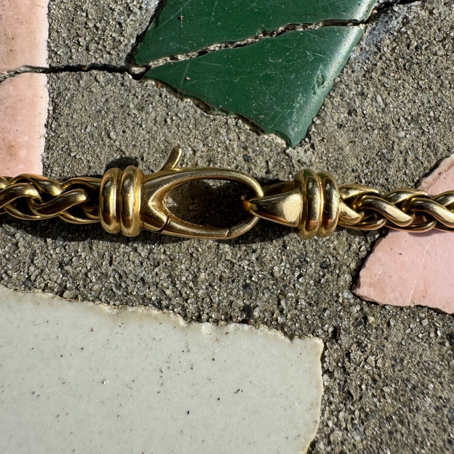 David Yurman 18k Yellow Gold Wheat Link Necklace (26”/4mm)