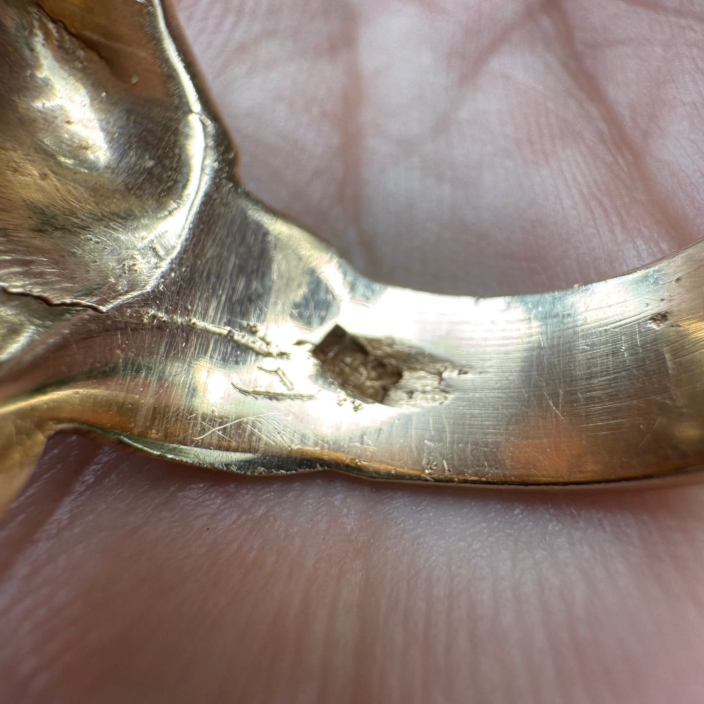 Vintage Solid 14k Yellow Gold Large Heavyweight Medusa Rodanini Ring (9)