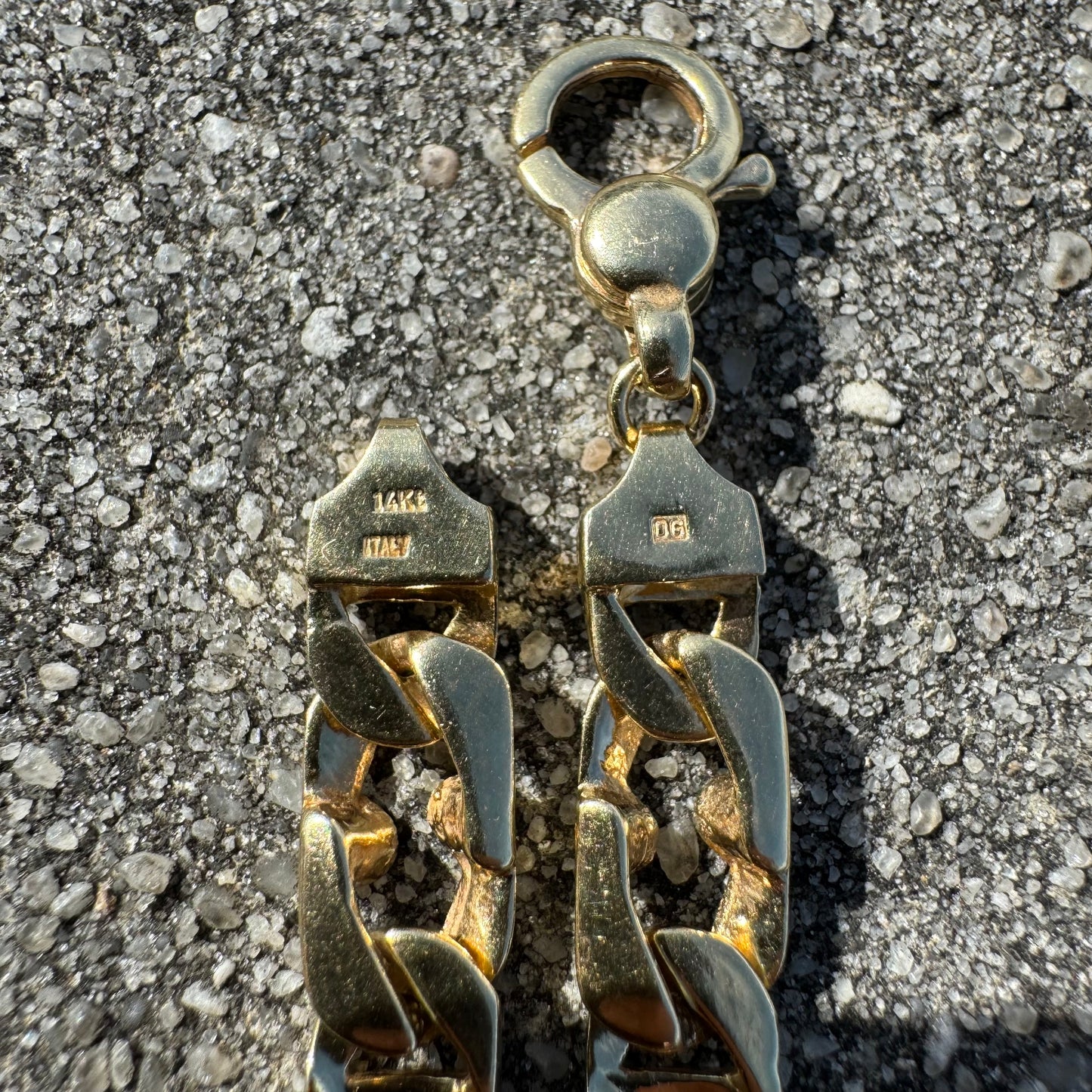 Vintage Solid 14k Yellow Gold Heavyweight Razorblade Mariner Link Necklace (20”)