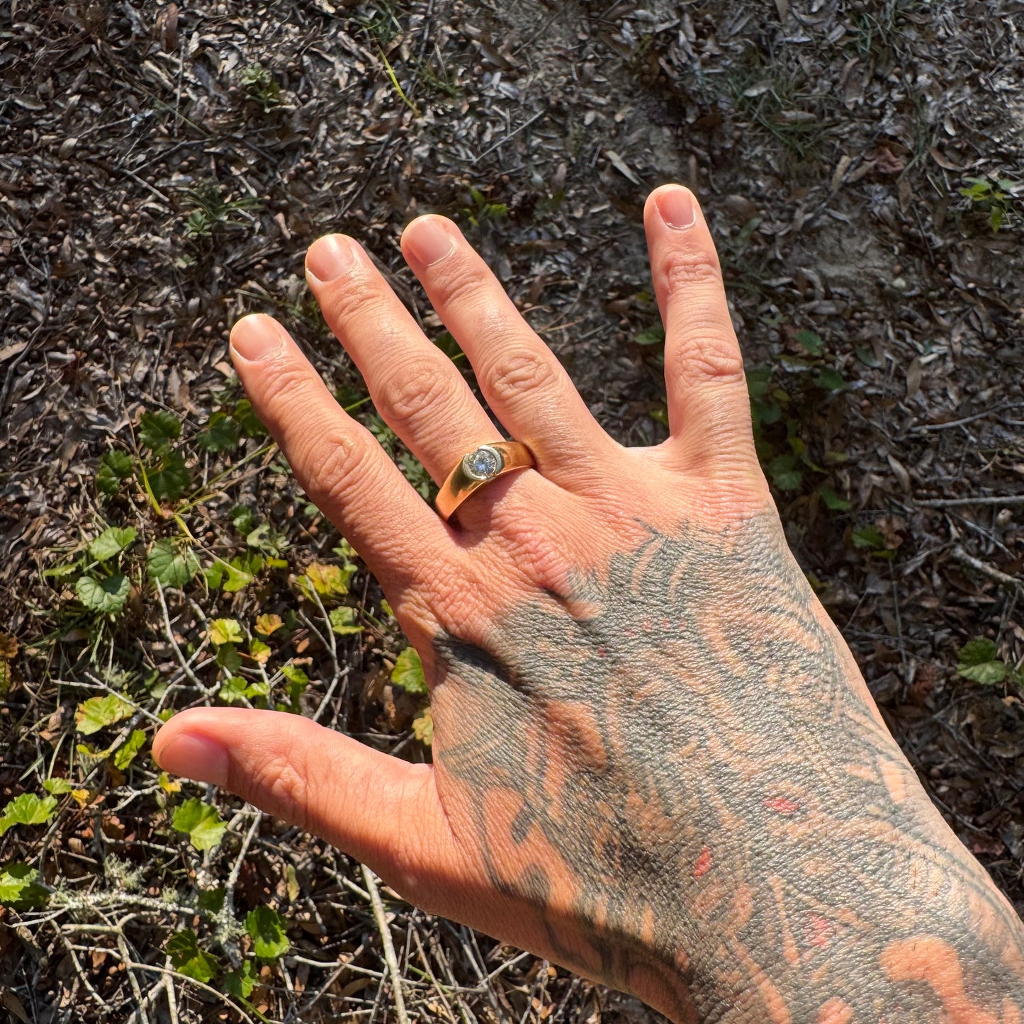 Vintage Solid 14k Yellow Gold .75ct Natural VS1 Diamond Gypsy Ring (13)