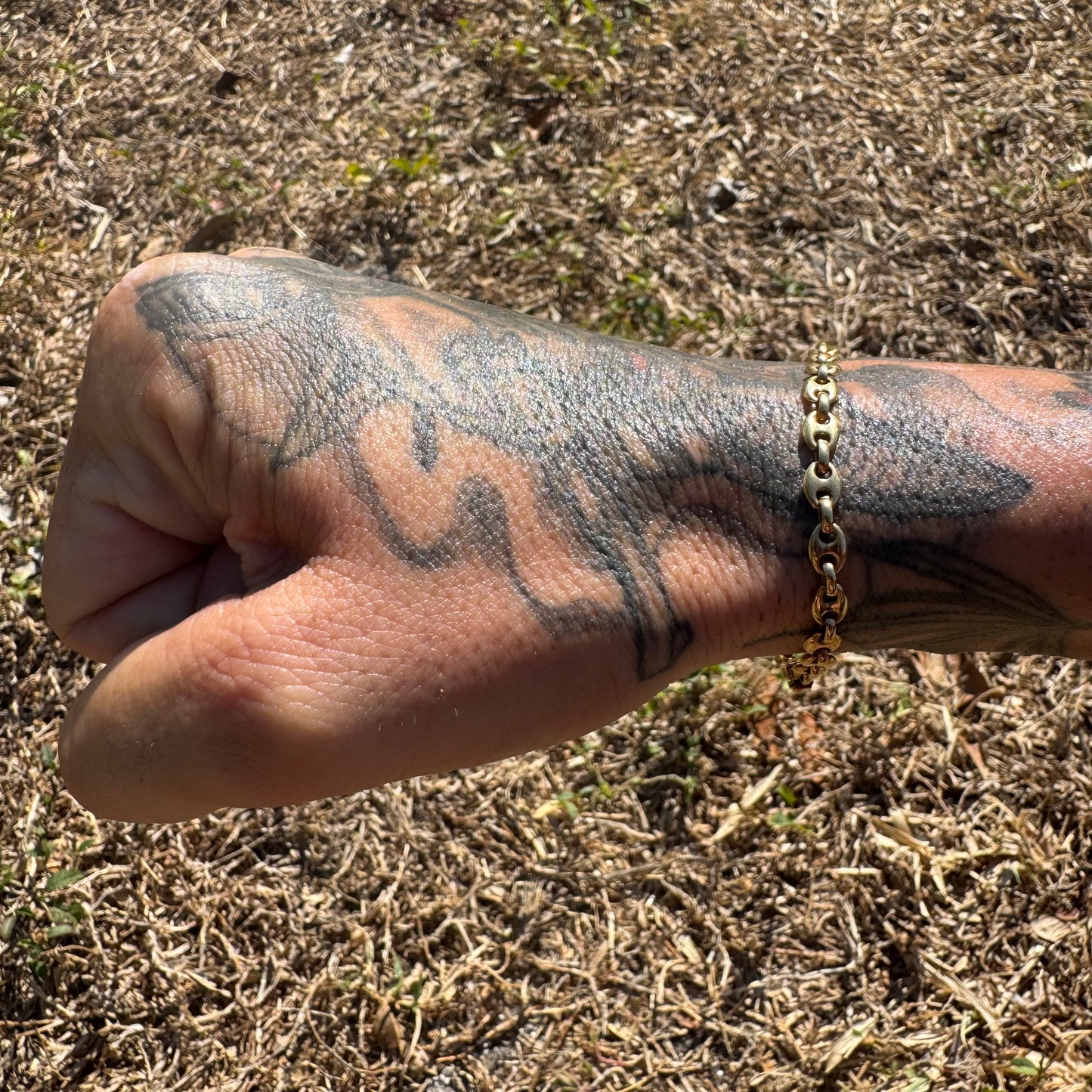 1970’s UnoAerre Solid 14k Yellow Gold Puffed Mariner Link Bracelet (7.5”)