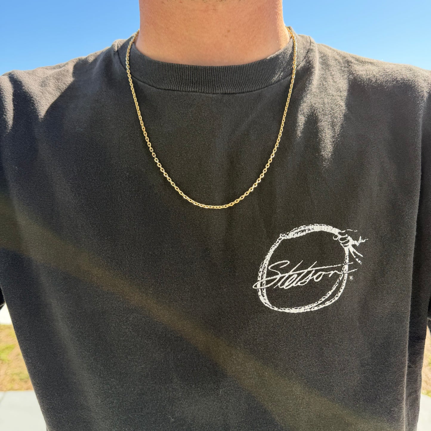 Brand New Solid 14k Yellow Gold “Biker Chain” Anchor Link Necklace (22”)