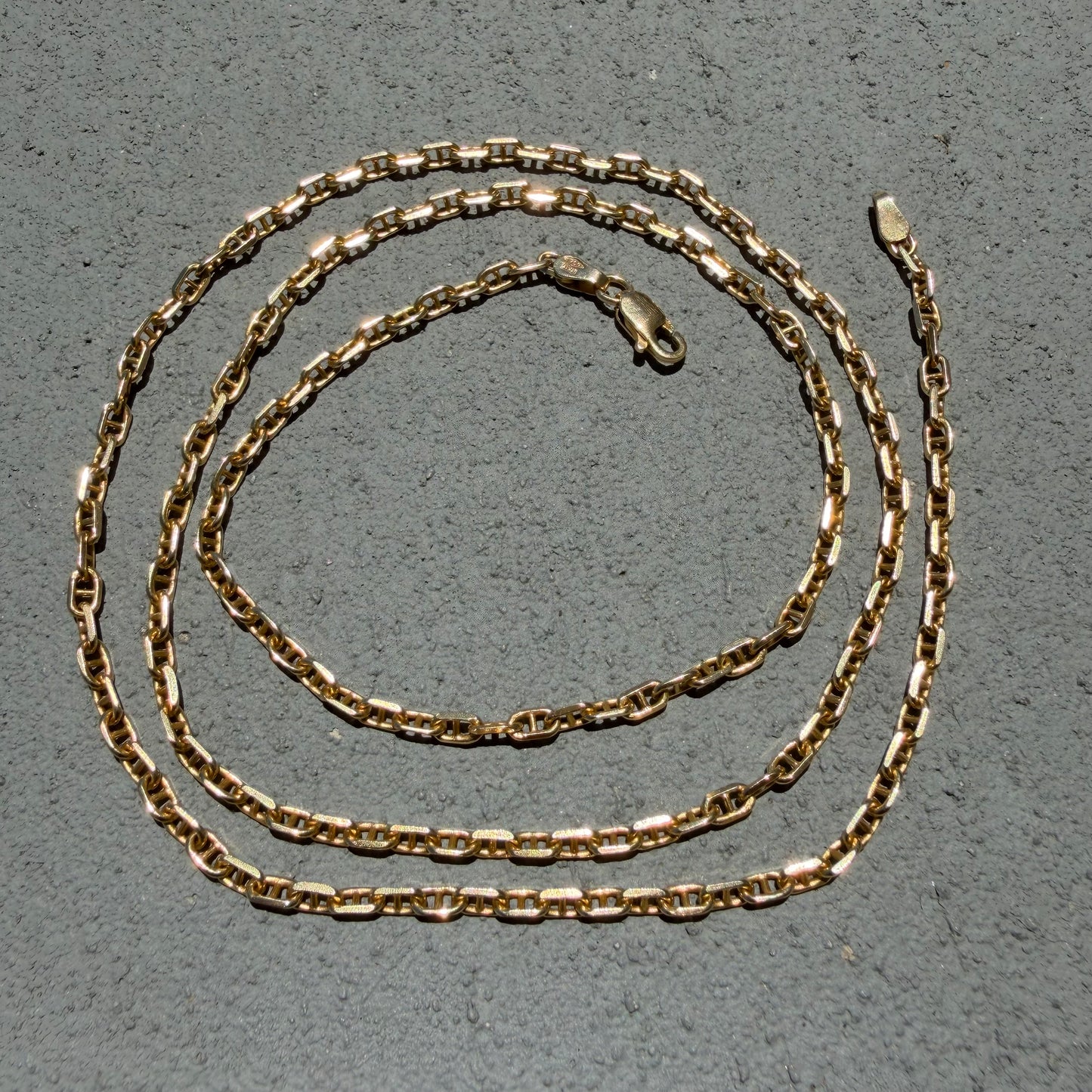 Vintage Solid 18k Italian Yellow Gold Chaine D’Ancre Link Necklace (25”)
