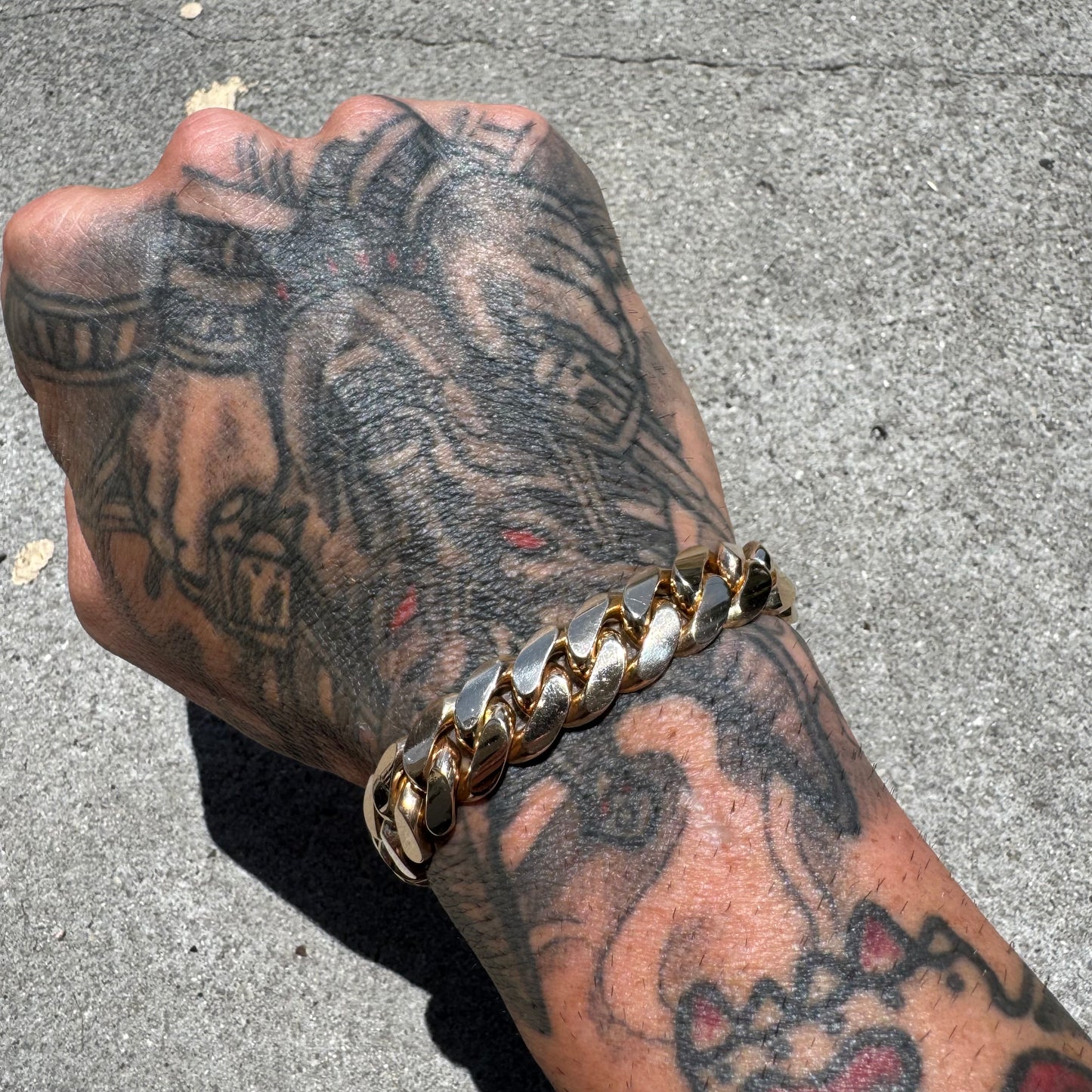 Custom Solid 14k Yellow Gold Heavyweight Miami Cuban Link Bracelet (7”)