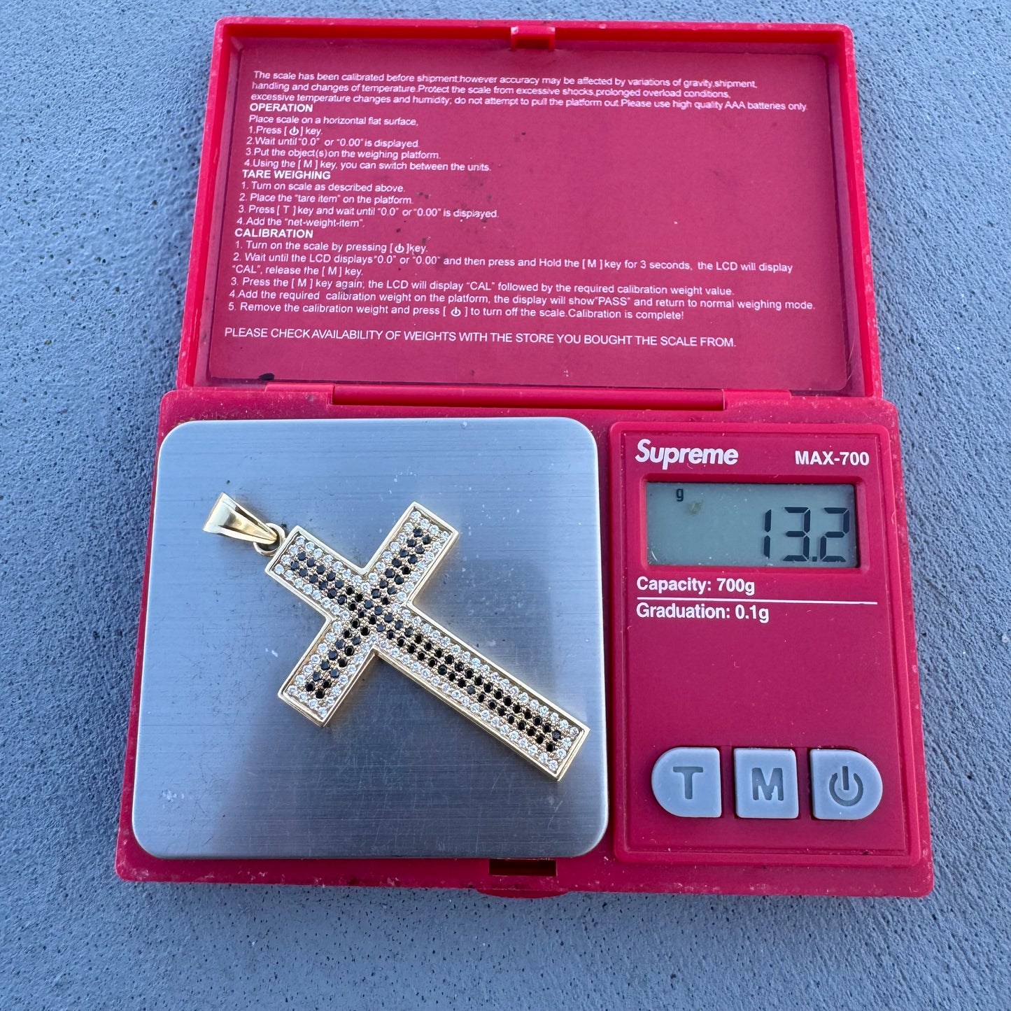 Vintage Custom Made Solid 18k Yellow Gold 2.0ctw Natural Diamond Encrusted Cross Pendant
