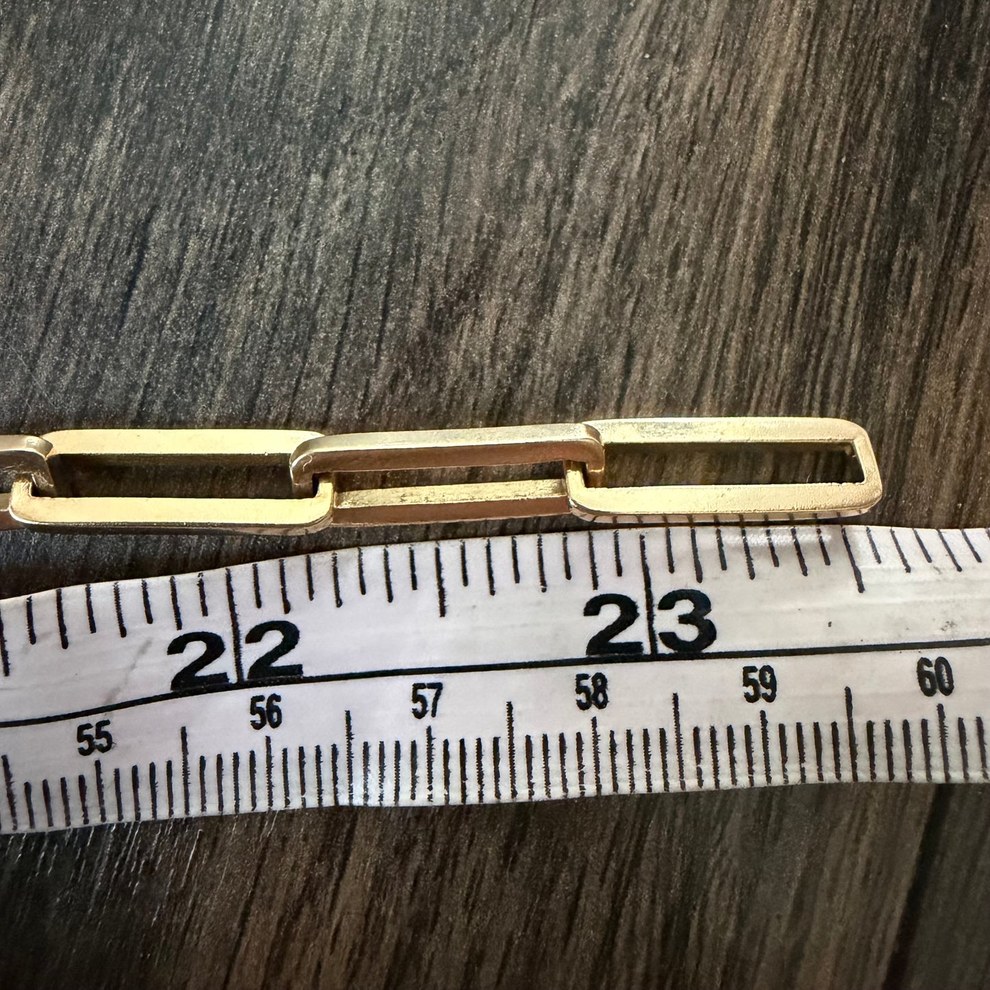 Vintage Solid 18k Yellow Gold Heavyweight Paperclip Link Necklace (23.5”)