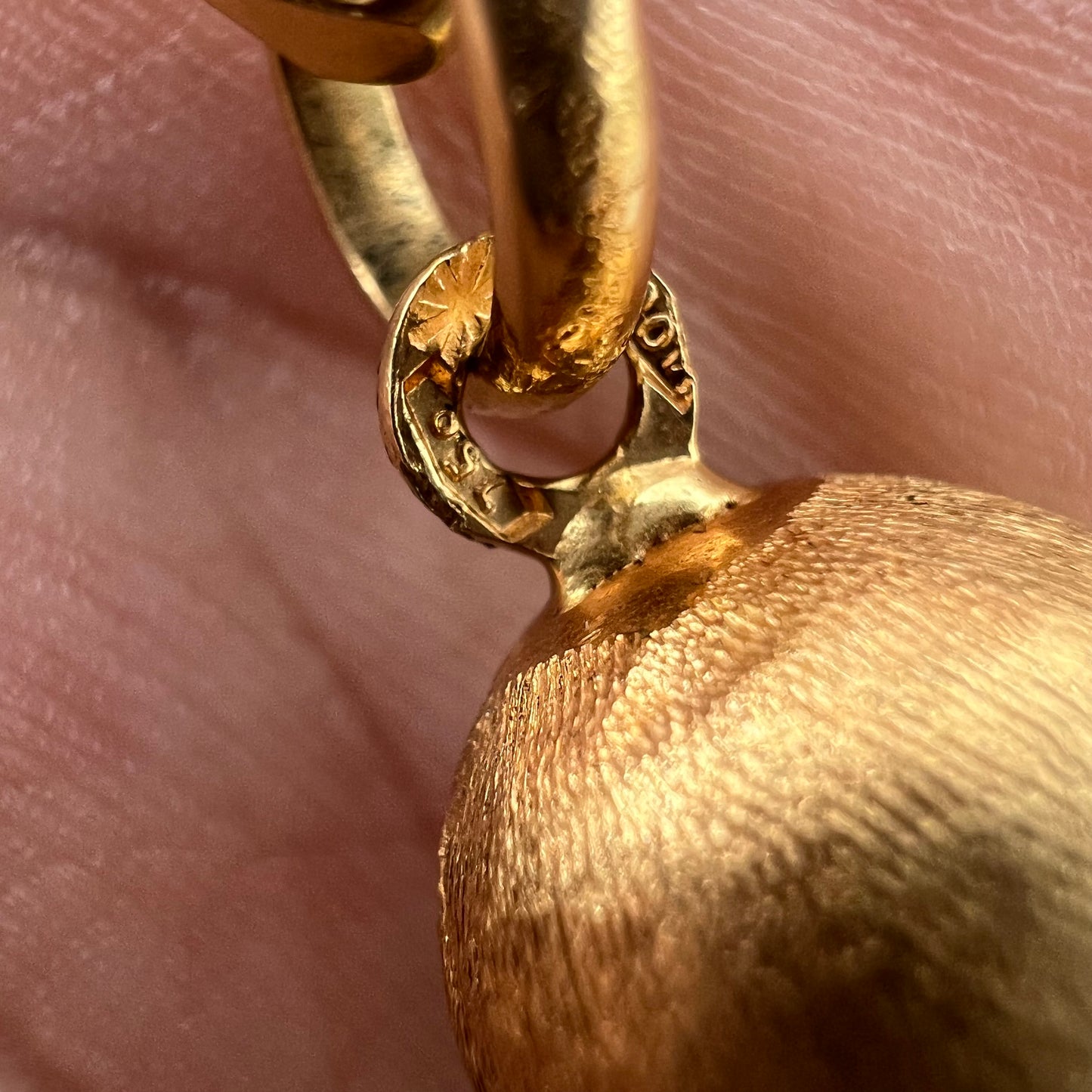 Mid-Century 18k Italian Cornicello Protection Amulet Pendant.