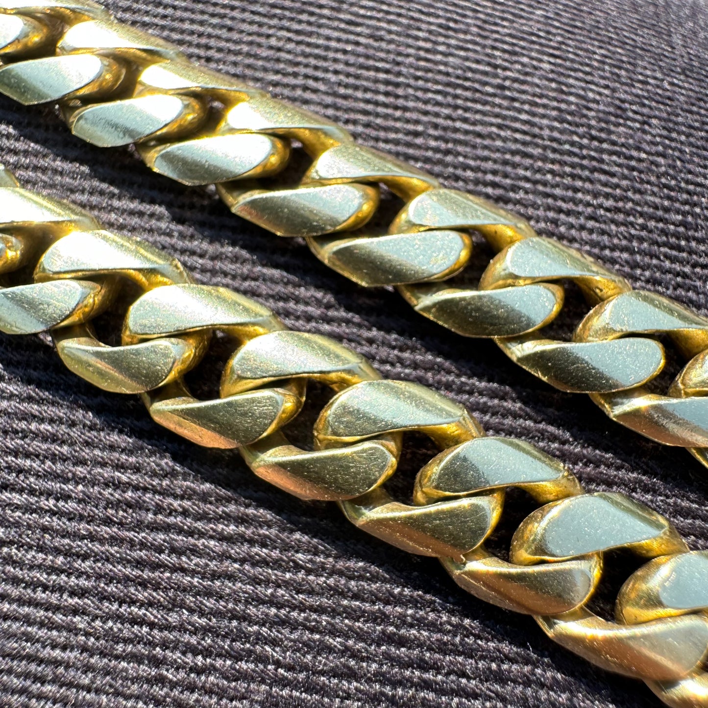 Vintage Solid 14k Yellow Gold Heavyweight Miami Cuban Necklace (20.25”)