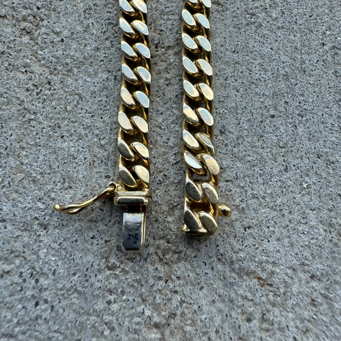 Solid 14k Yellow Gold Cuban Link Bracelet (7.5”)